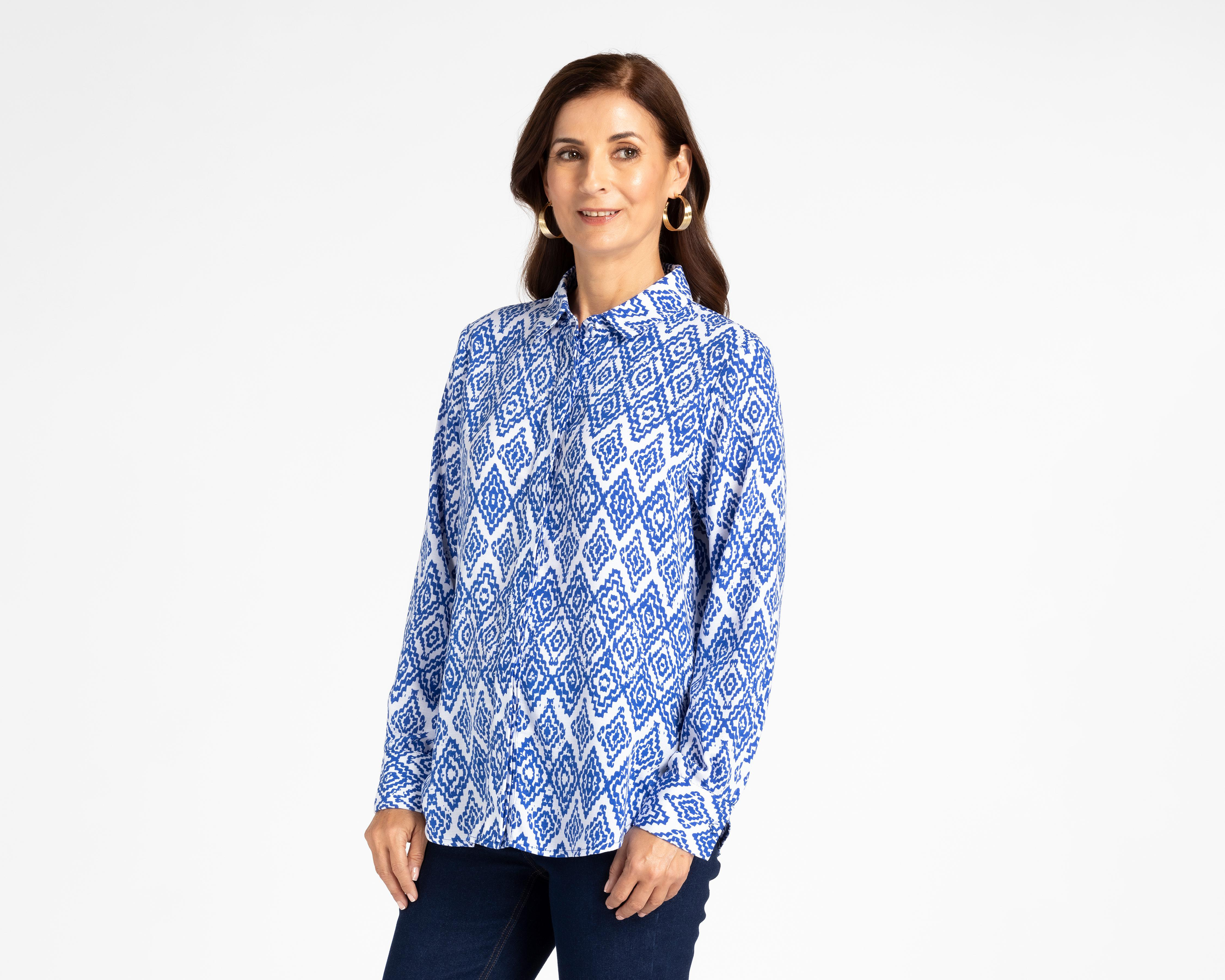 Blusa Sahara Manga Larga Estampada