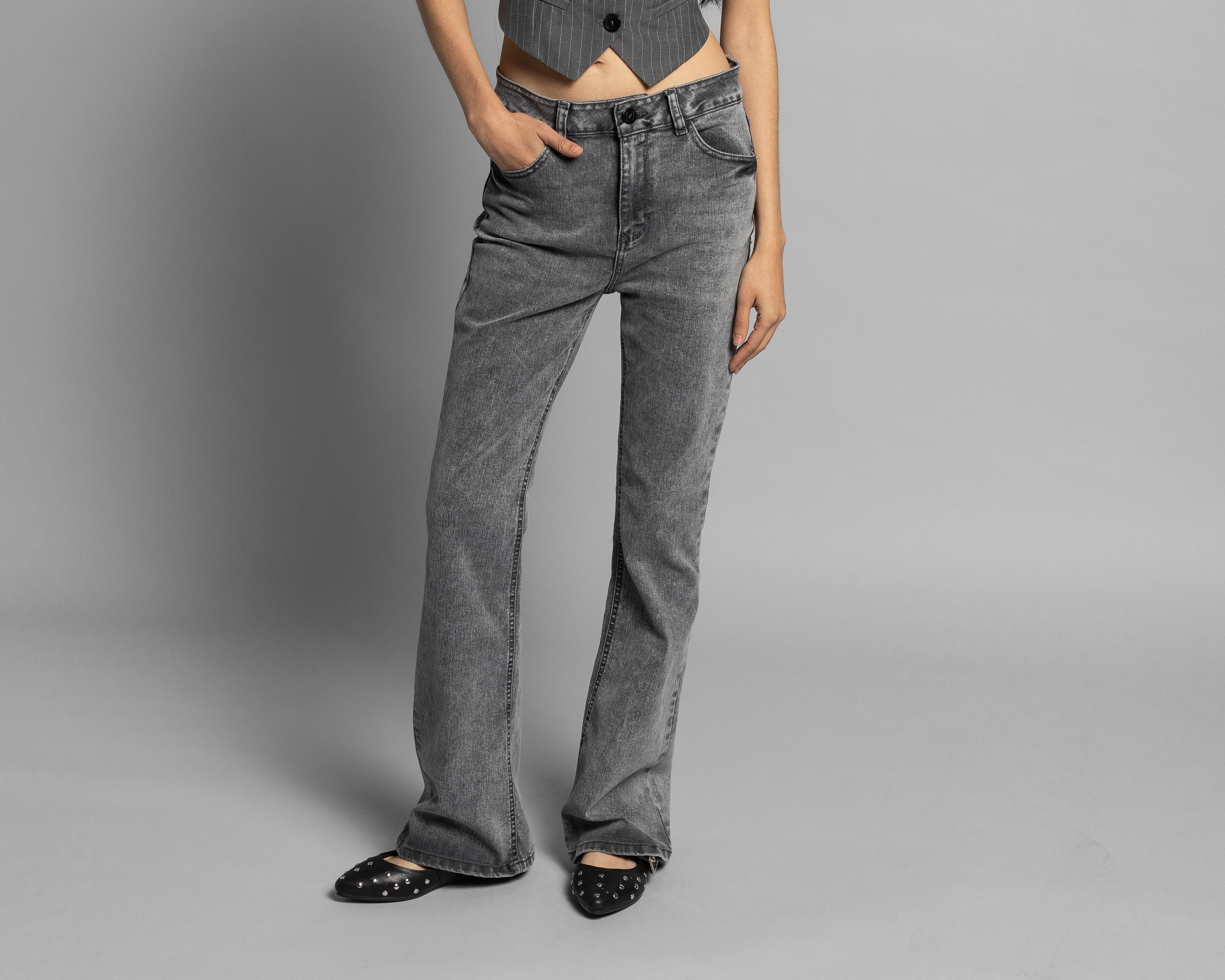 Foto 2 pulgar | Jeans Flare Thinner para Mujer