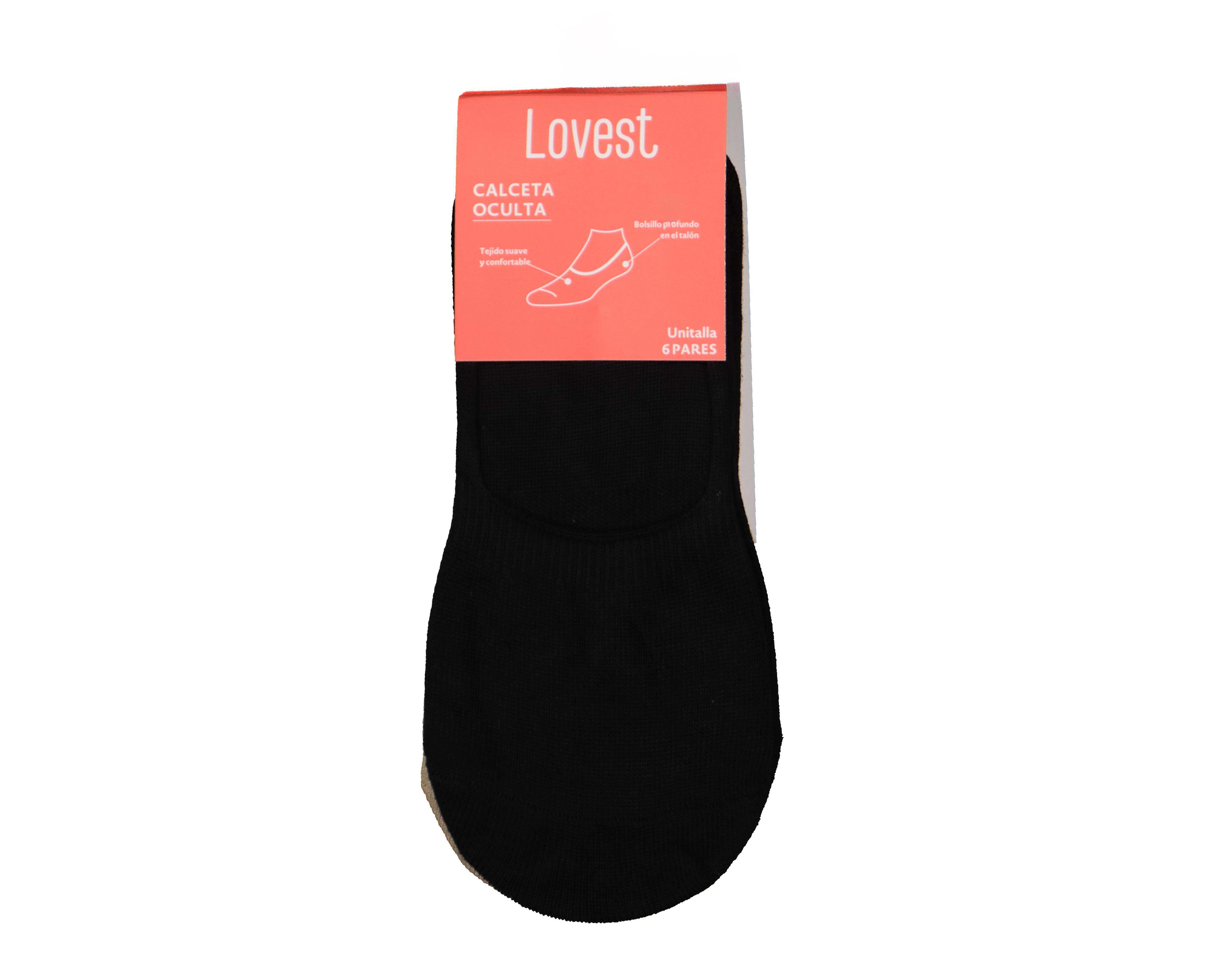 Foto 4 pulgar | Calcetas Invisibles Lovest para Mujer 6 Pares