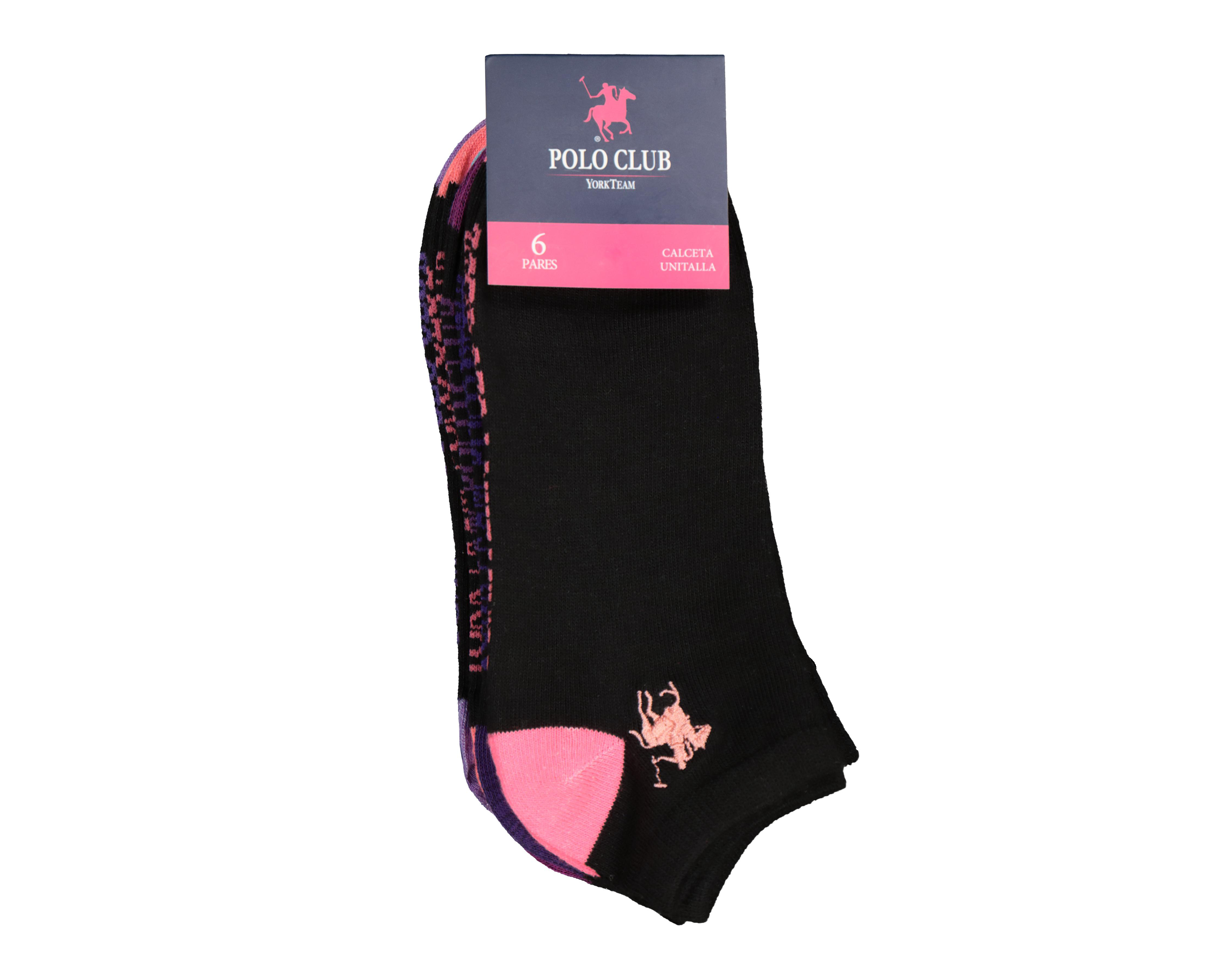 Foto 4 pulgar | Calcetas Tines York Team Polo Club para Mujer 6 Pares