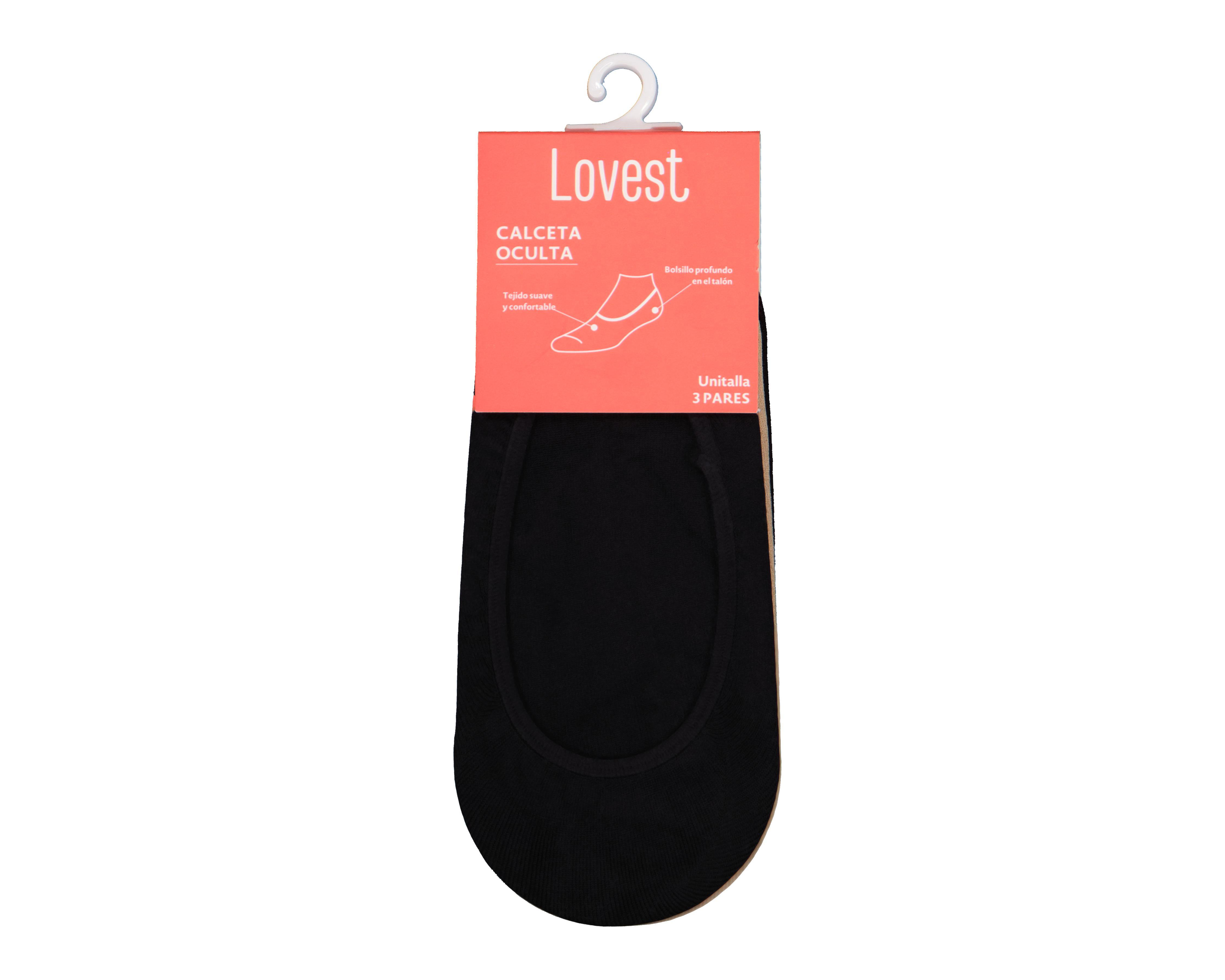 Foto 4 pulgar | Calcetas Invisibles Lovest para Mujer 3 Pares