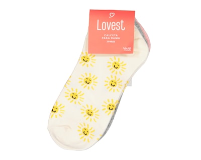 Foto 3 | Calcetas Tines Lovest Estampadas para Mujer 3 Pares