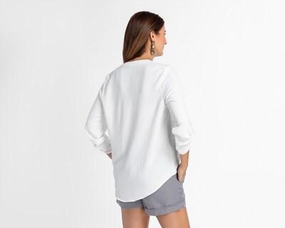 Foto 3 | Blusa Sahara Manga 3/4 con Cuello V