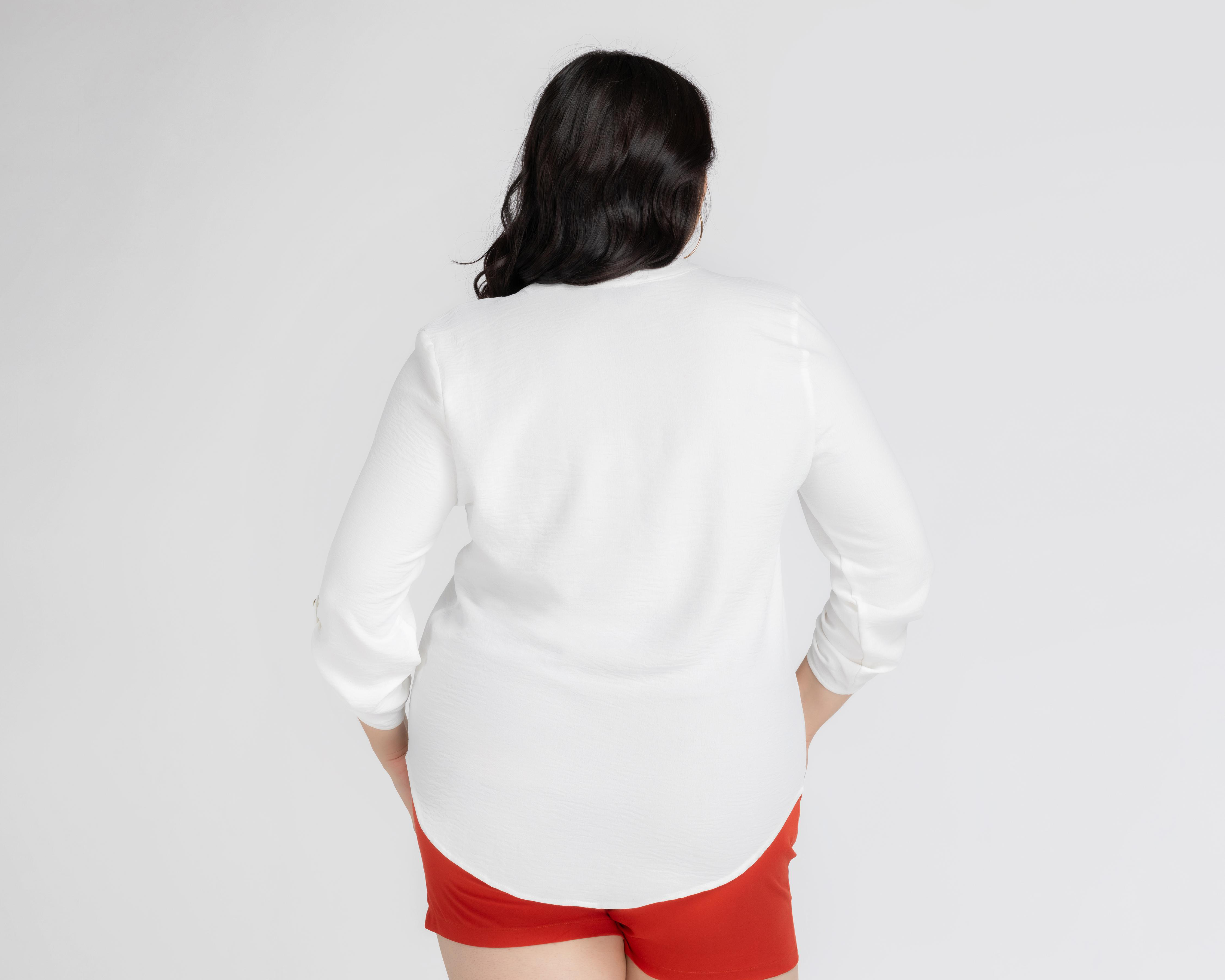 Foto 6 | Blusa Sahara Manga 3/4 con Cuello V