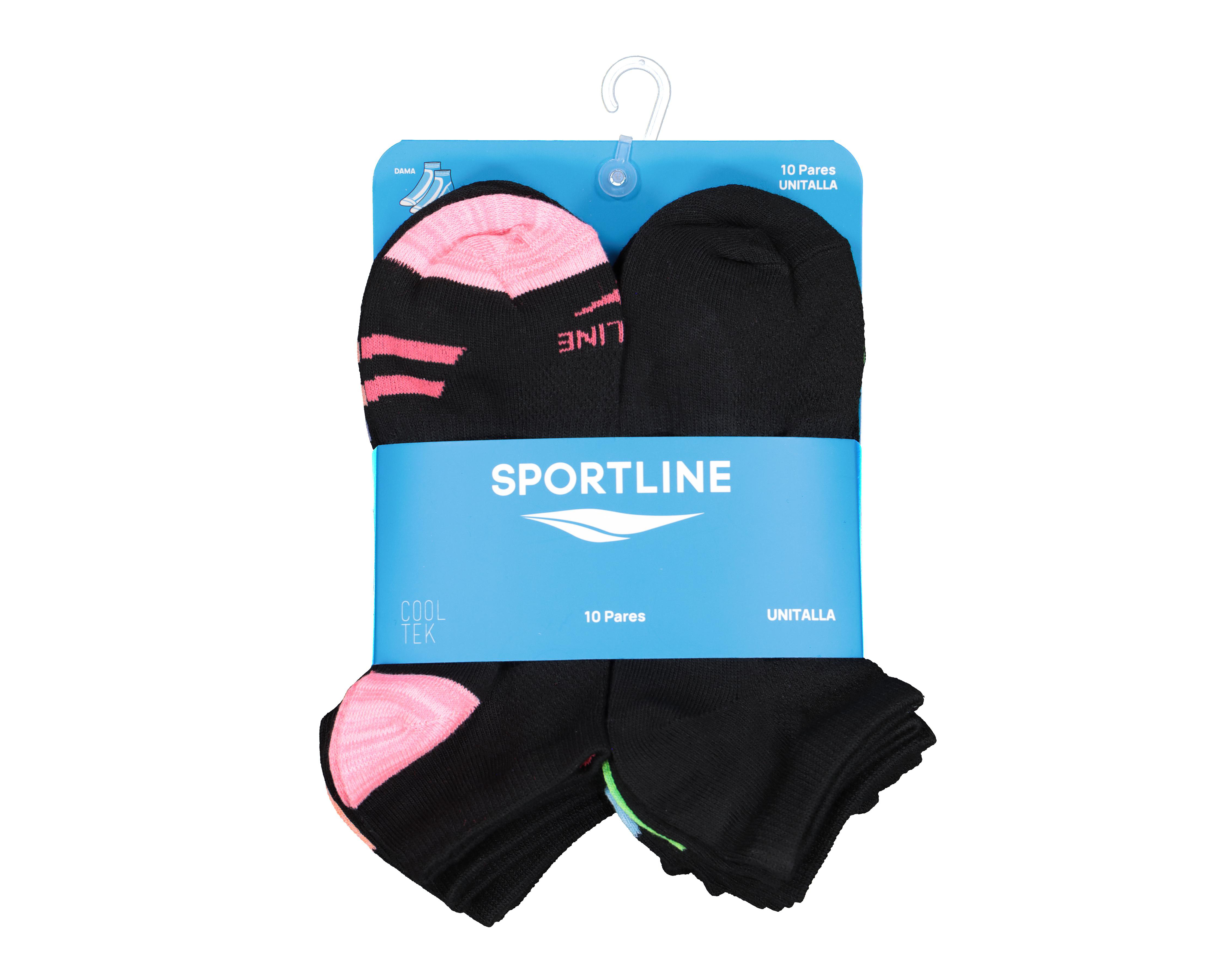 Foto 3 | Calcetas Deportivas Cortas Sportline para Mujer 10 Pares