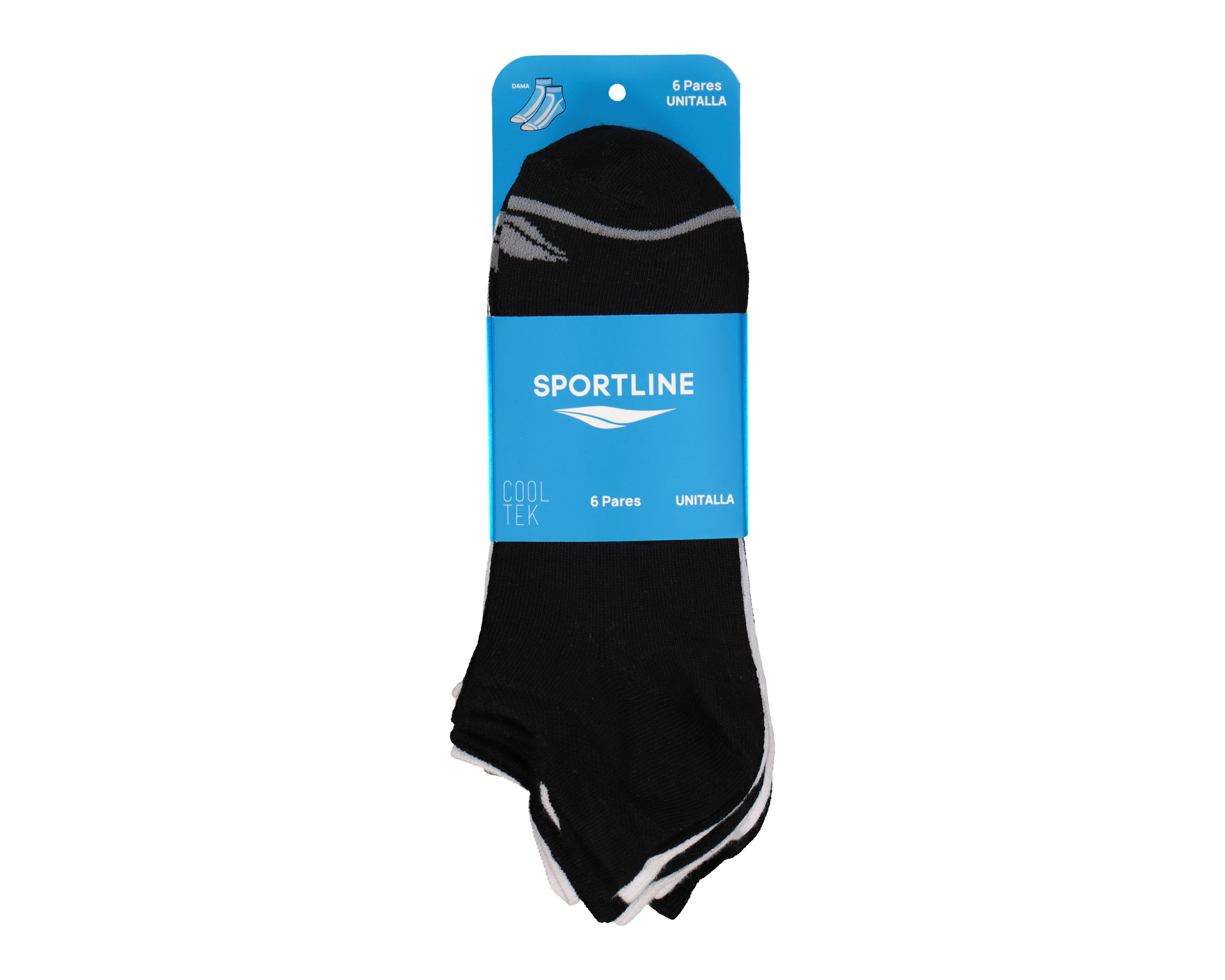 Foto 4 pulgar | Calcetas Deportivas Cortas Sportline para Mujer 6 Pares