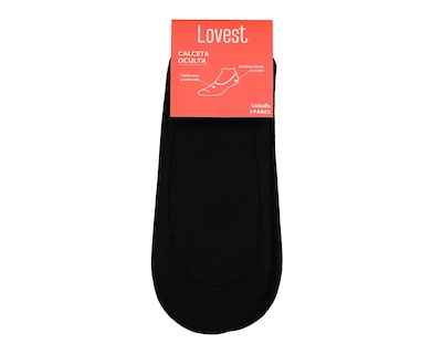 Foto 3 | Calcetas Invisibles Lovest para Mujer 3 Pares