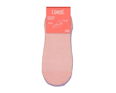 Foto 3 | Calcetas Invisibles Lovest para Mujer 3 Pares