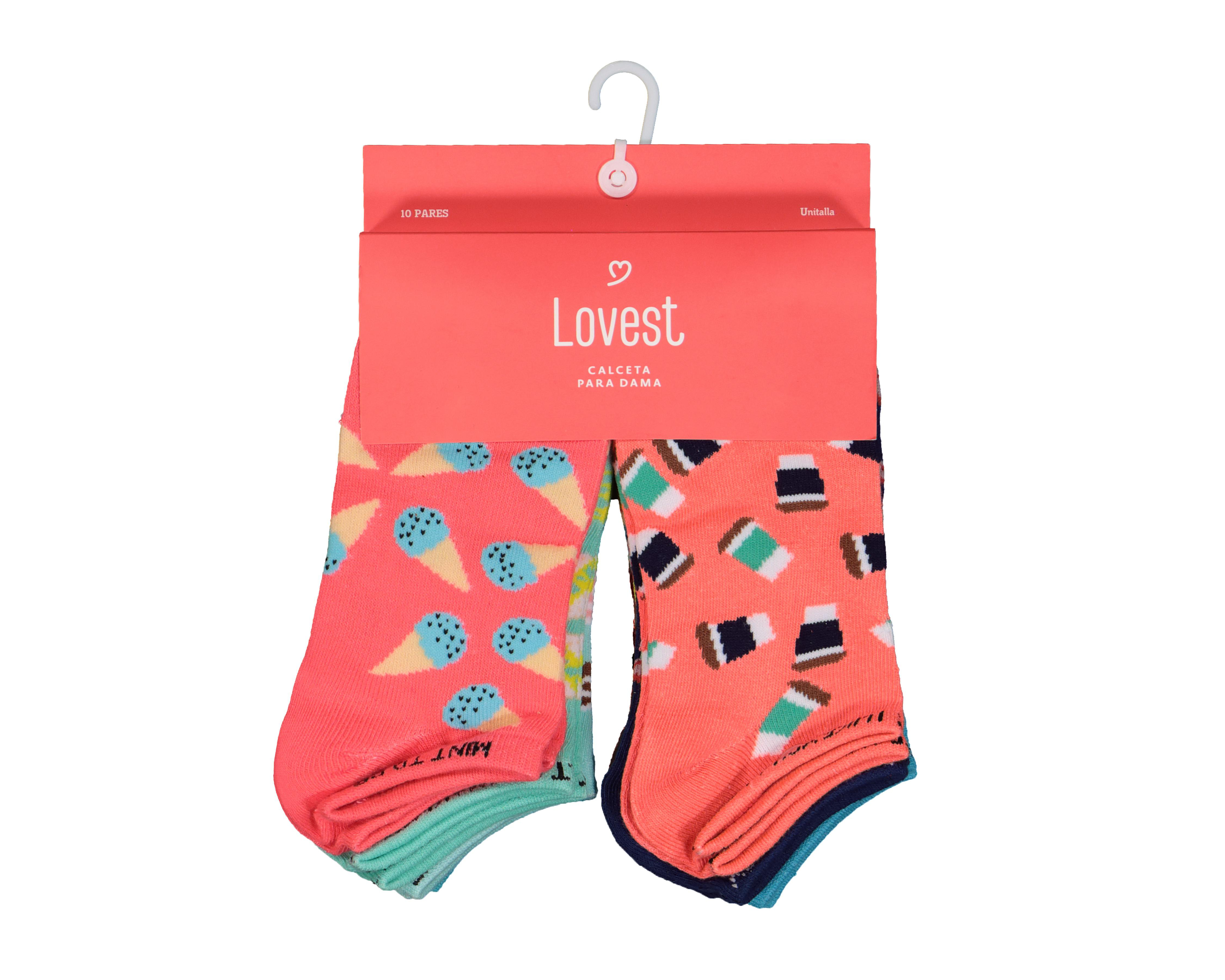 Foto 4 pulgar | Calcetas Tines Lovest para Mujer 10 Pares