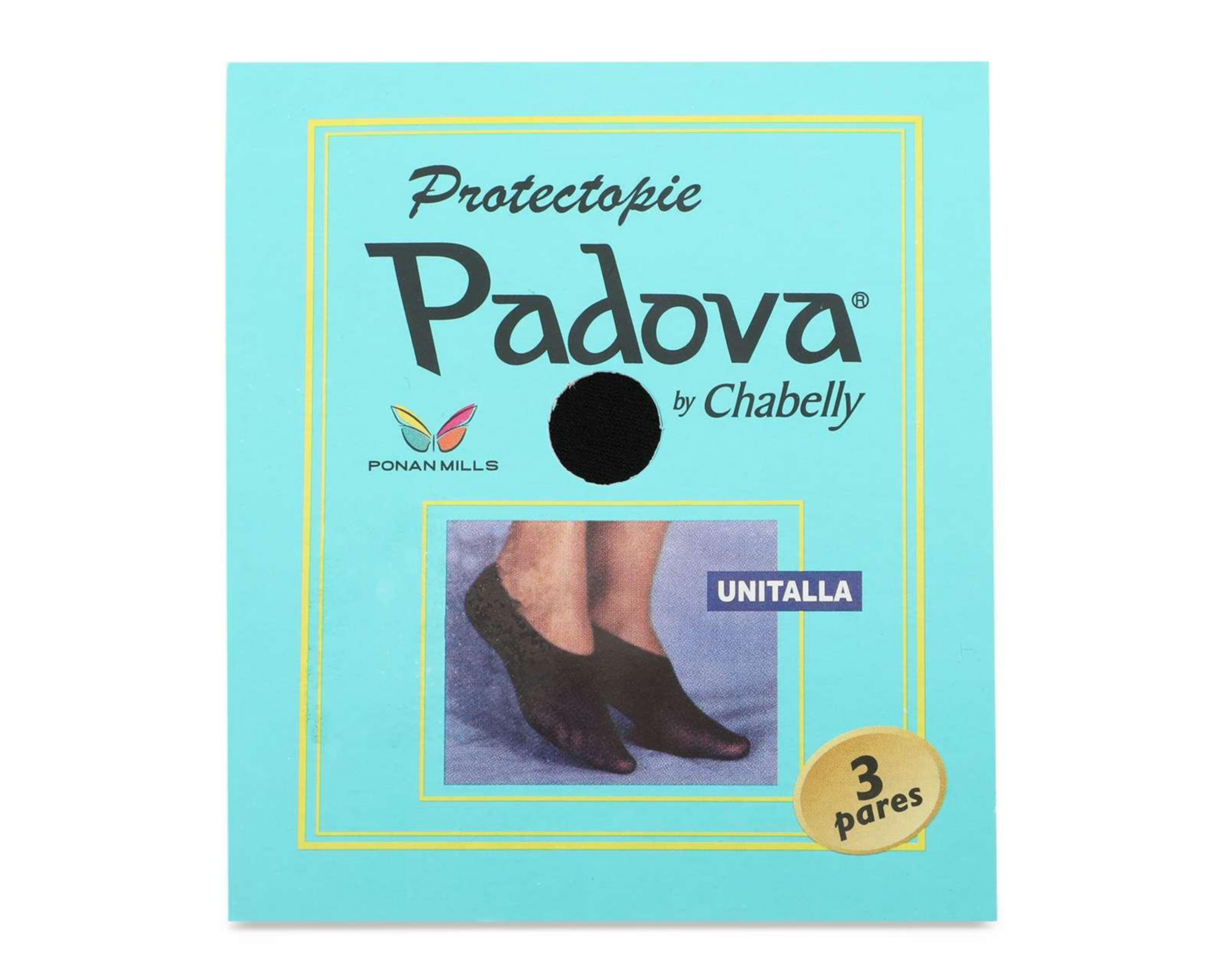 Foto 4 pulgar | Tobimedias Padova de Luxe Negras Lisas 3 Pares