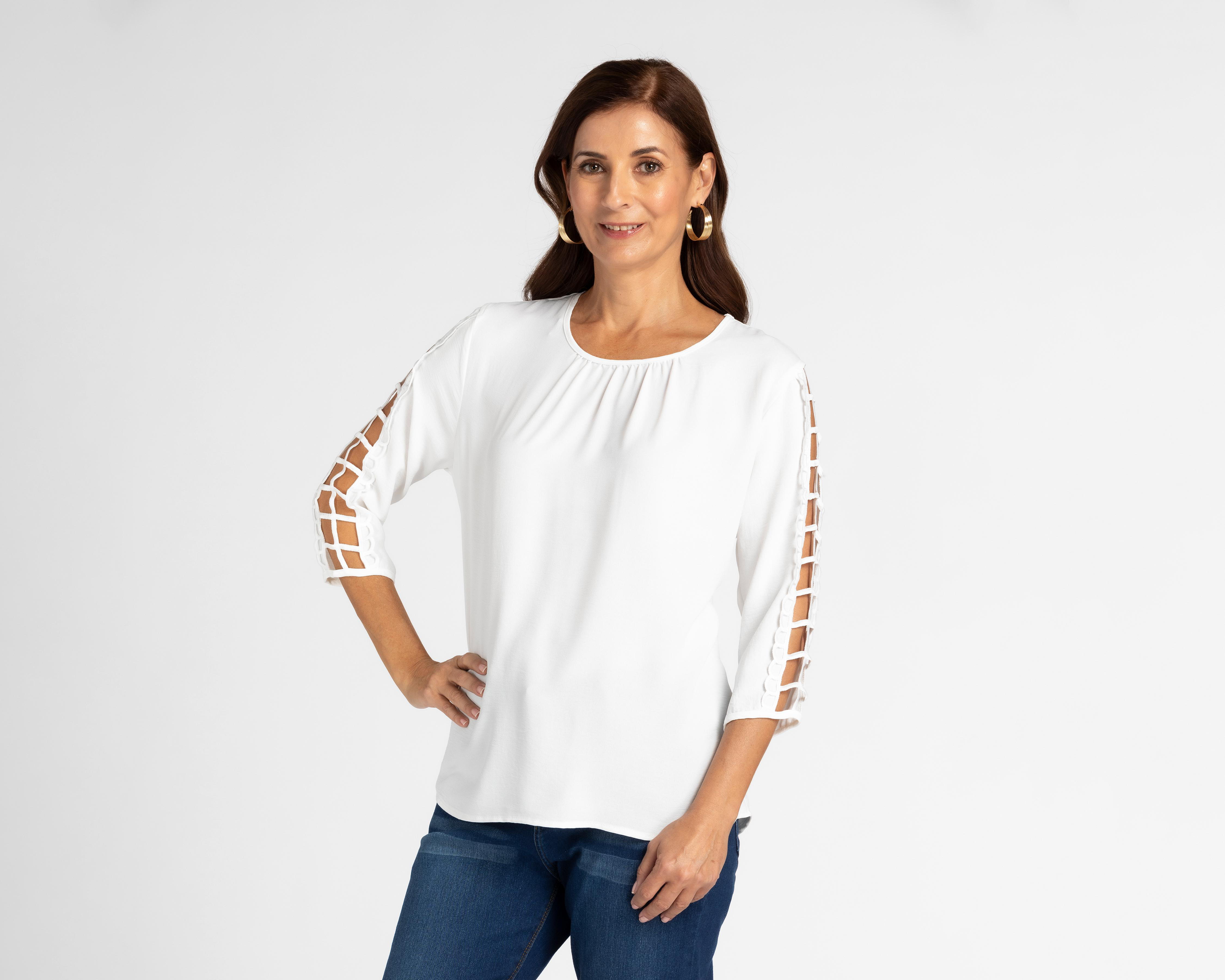Blusa Sahara Manga 3/4 con Aberturas