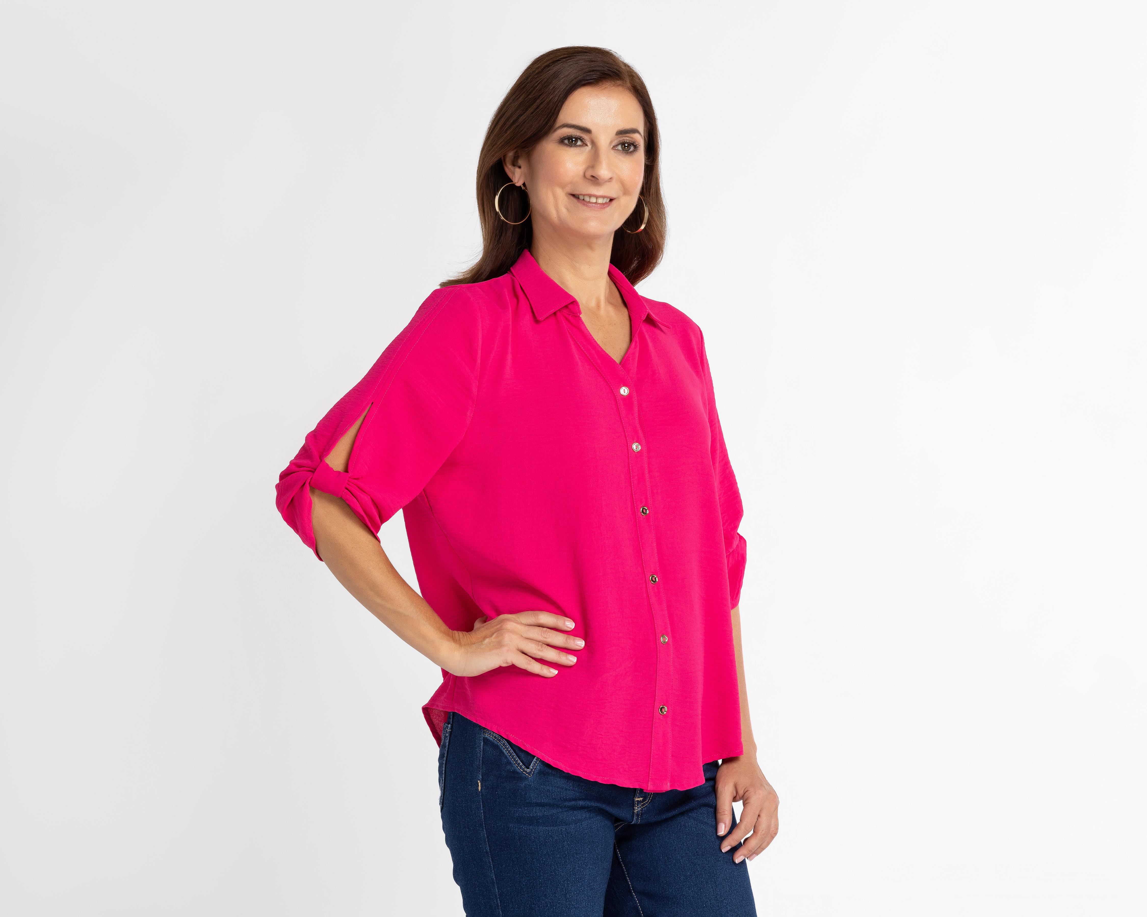 Blusa Sahara Manga 3/4 con Botones