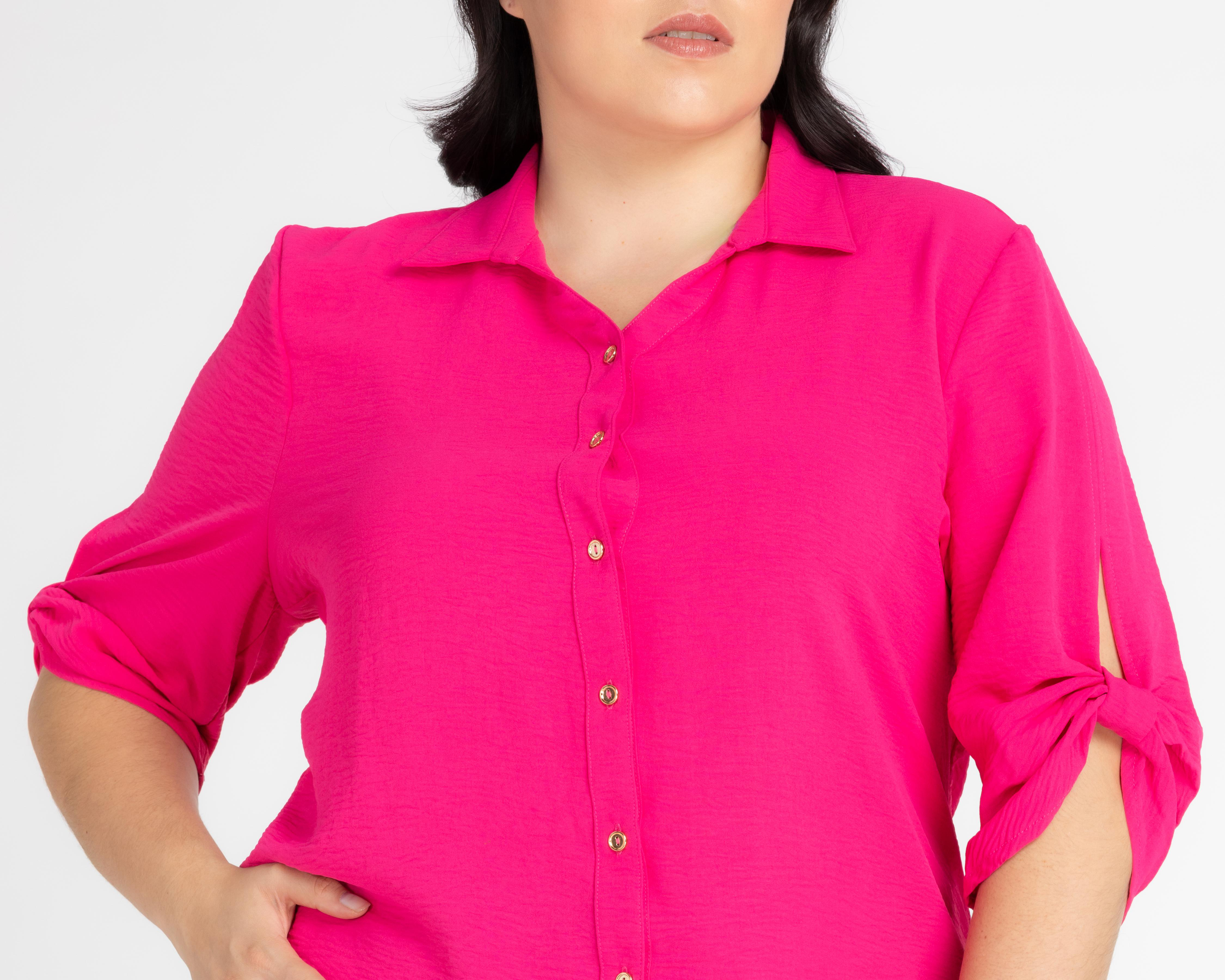 Foto 5 pulgar | Blusa Sahara Manga 3/4 con Botones