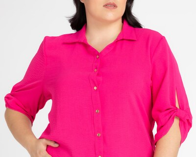 Foto 4 | Blusa Sahara Manga 3/4 con Botones