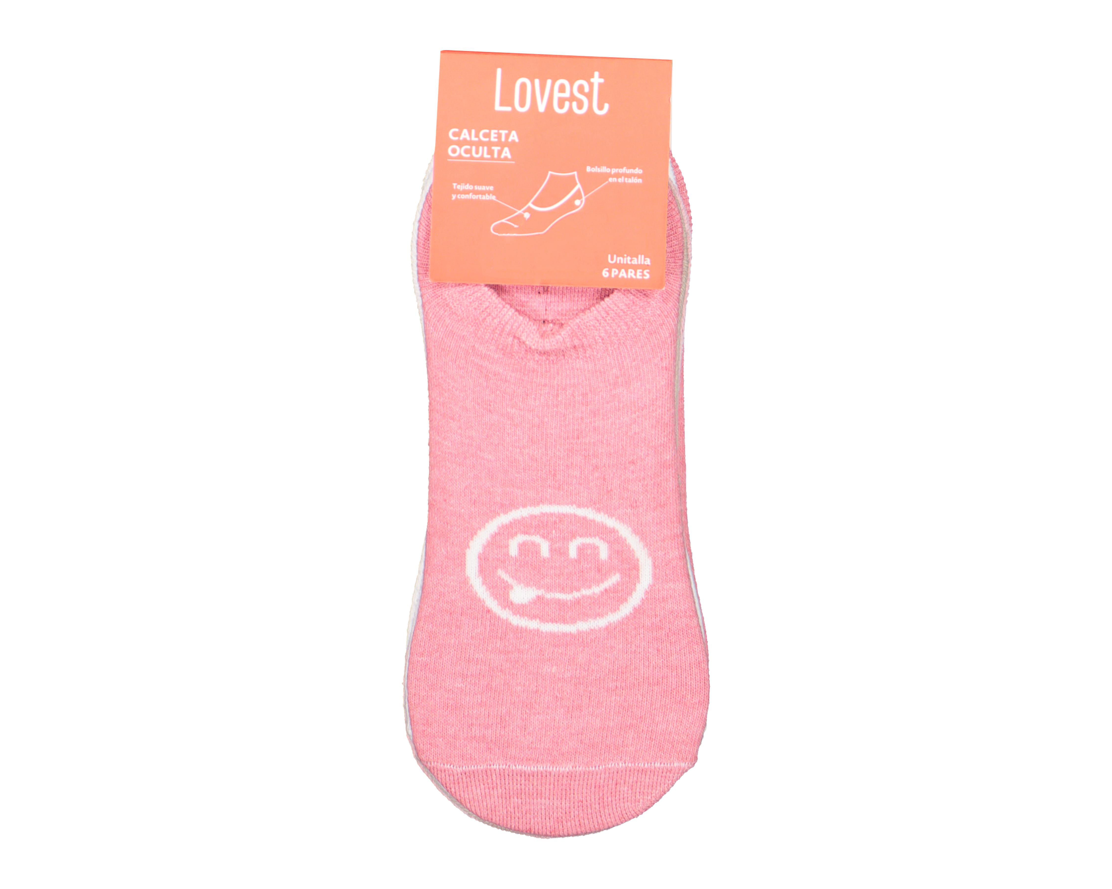 Foto 4 pulgar | Calcetas Invisibles Lovest para Mujer 6 Pares