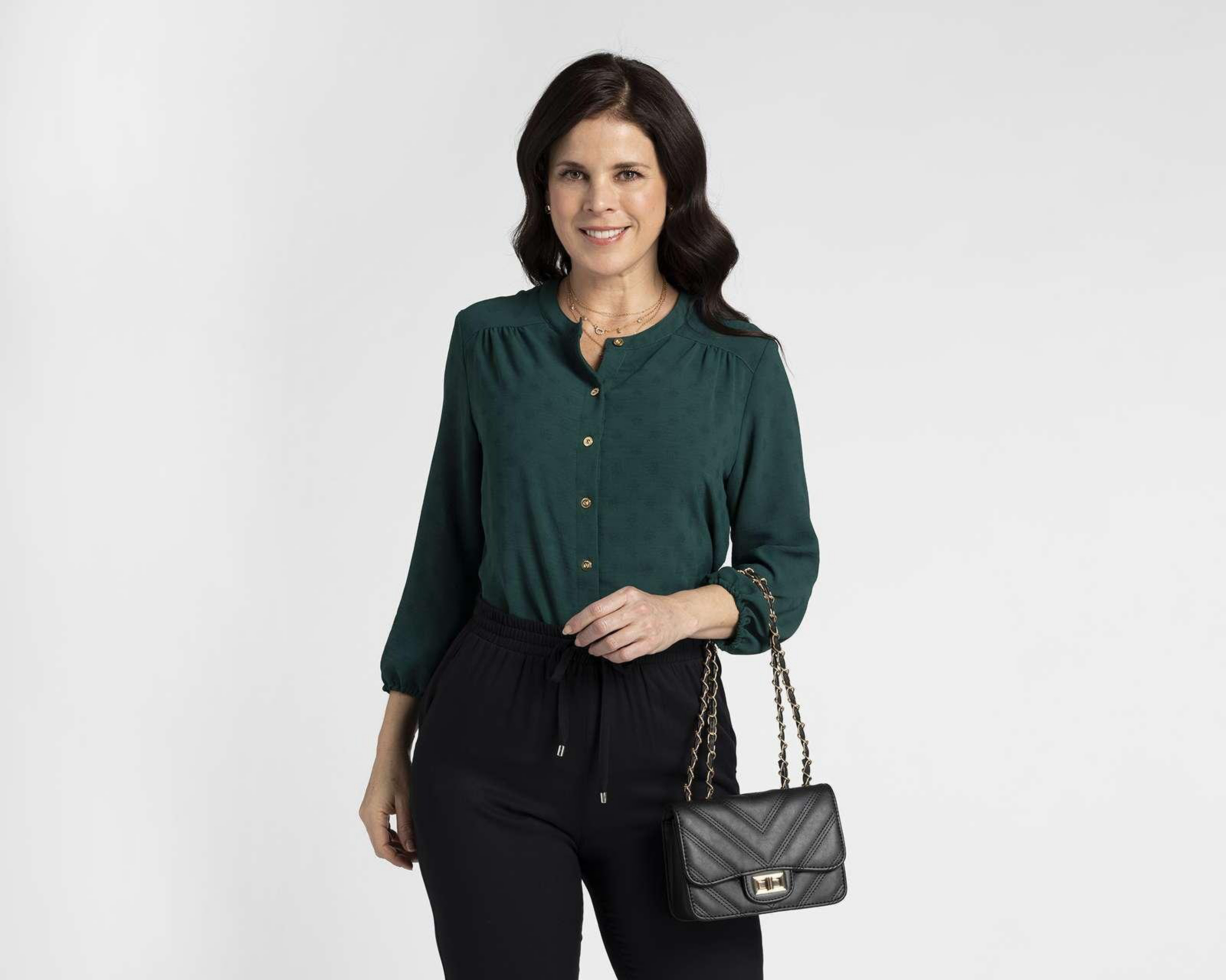 Blusa Sahara Manga Larga con Botones