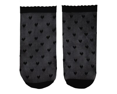 Foto 1 | Tobimedias Negras Jennifer Lopez de Corazones 2 Pares