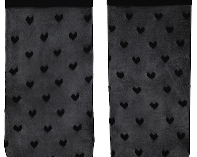 Foto 2 | Tobimedias Negras Jennifer Lopez de Corazones 2 Pares