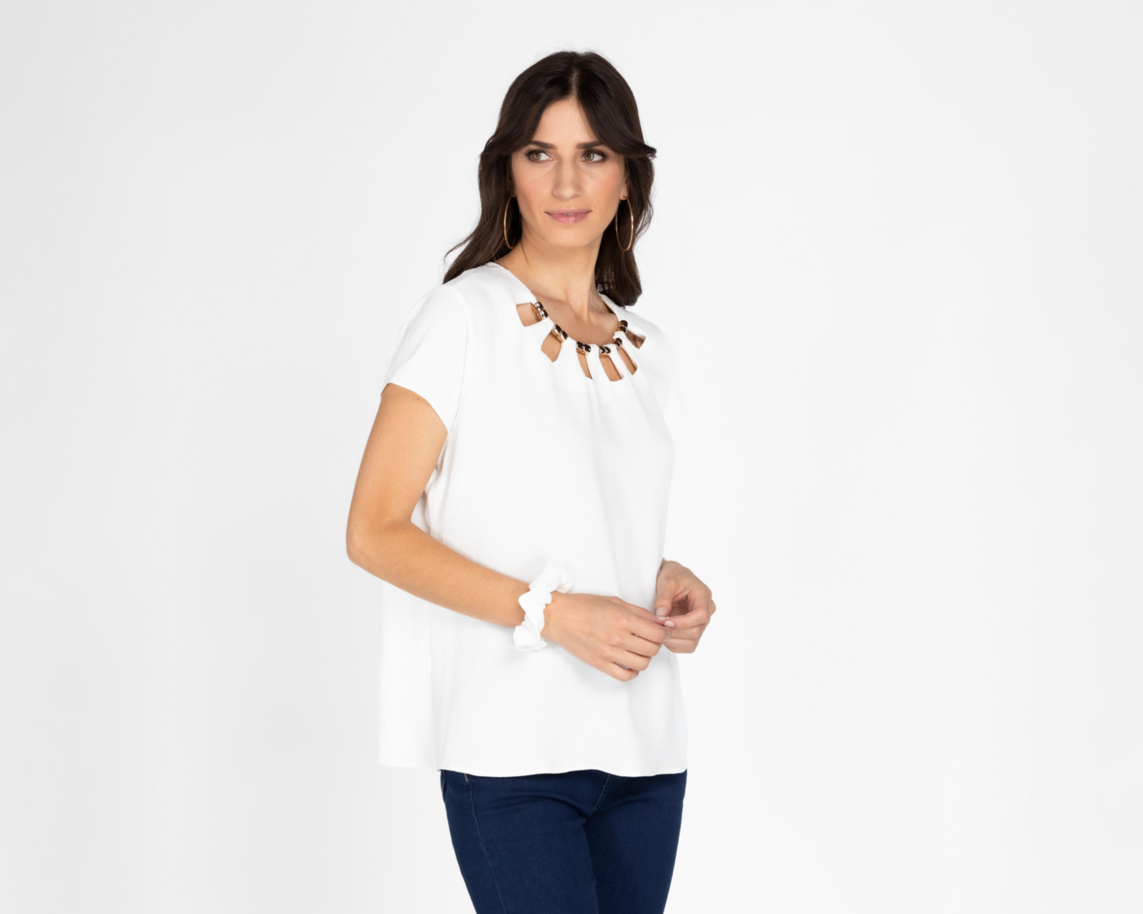 Foto 2 | Blusa Lady Sun Manga Corta Cuello Redondo
