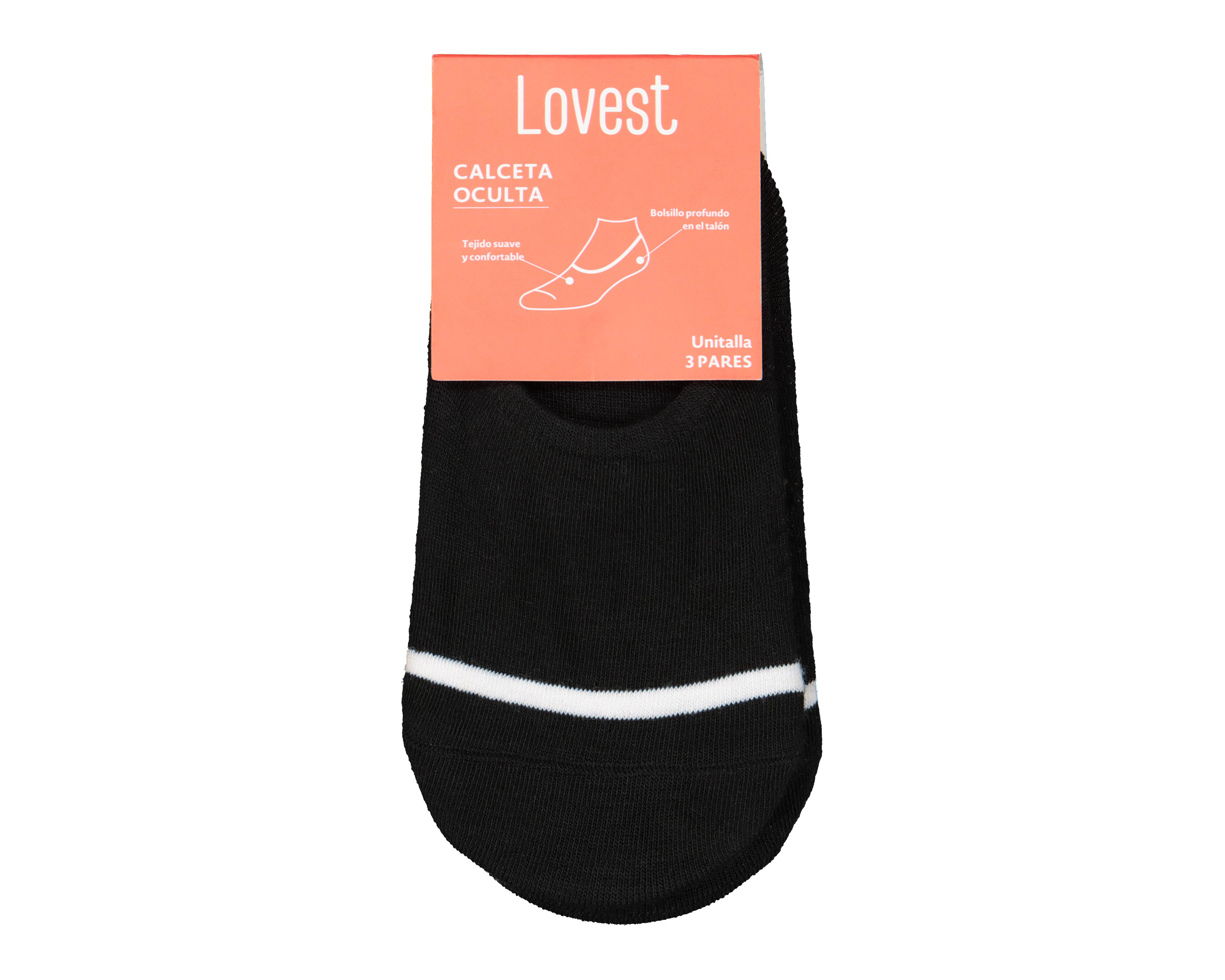 Foto 4 pulgar | Calcetas Invisibles Lovest para Mujer 3 Pares