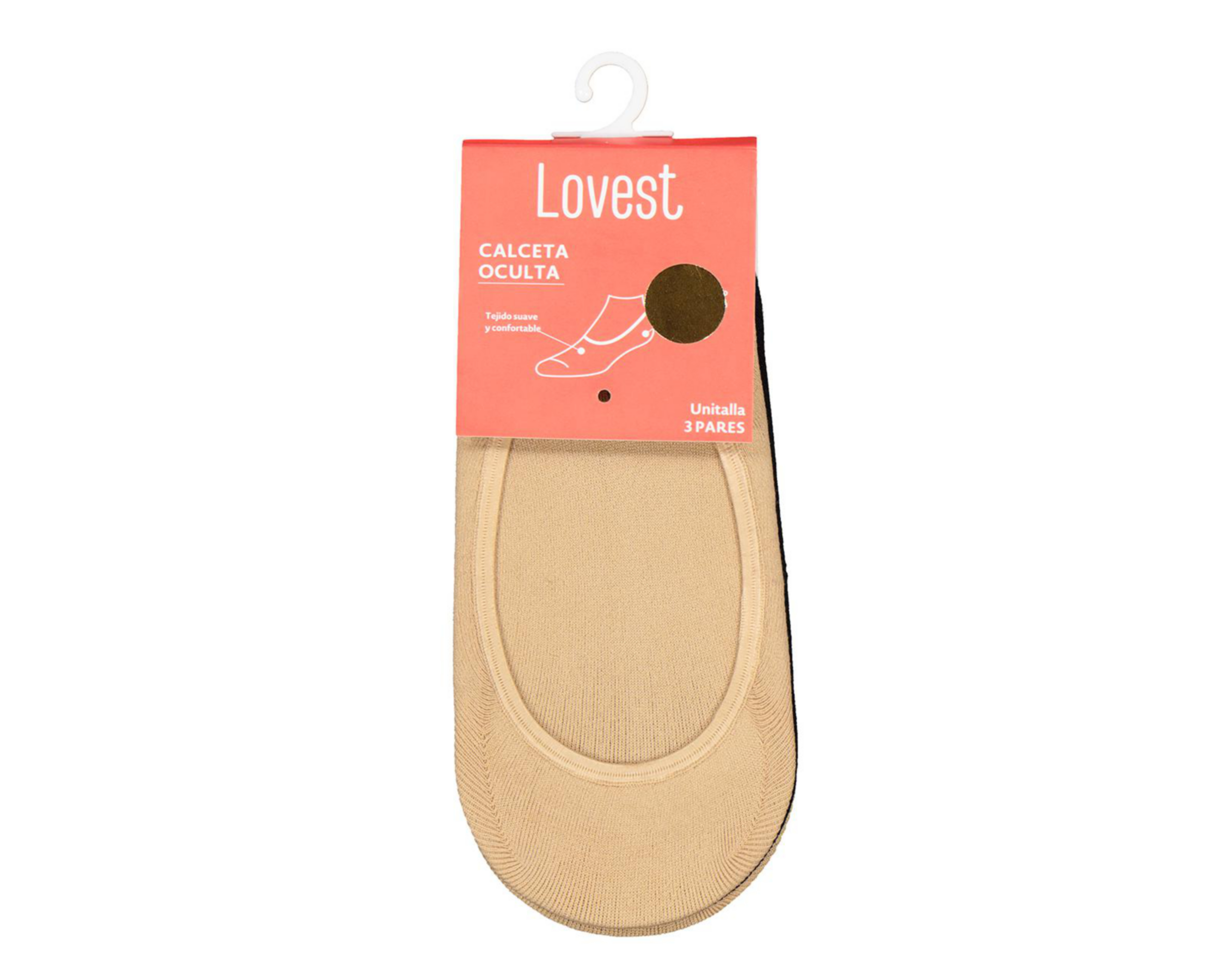 Foto 4 pulgar | Calcetas Invisibles Lovest para Mujer 3 Pares