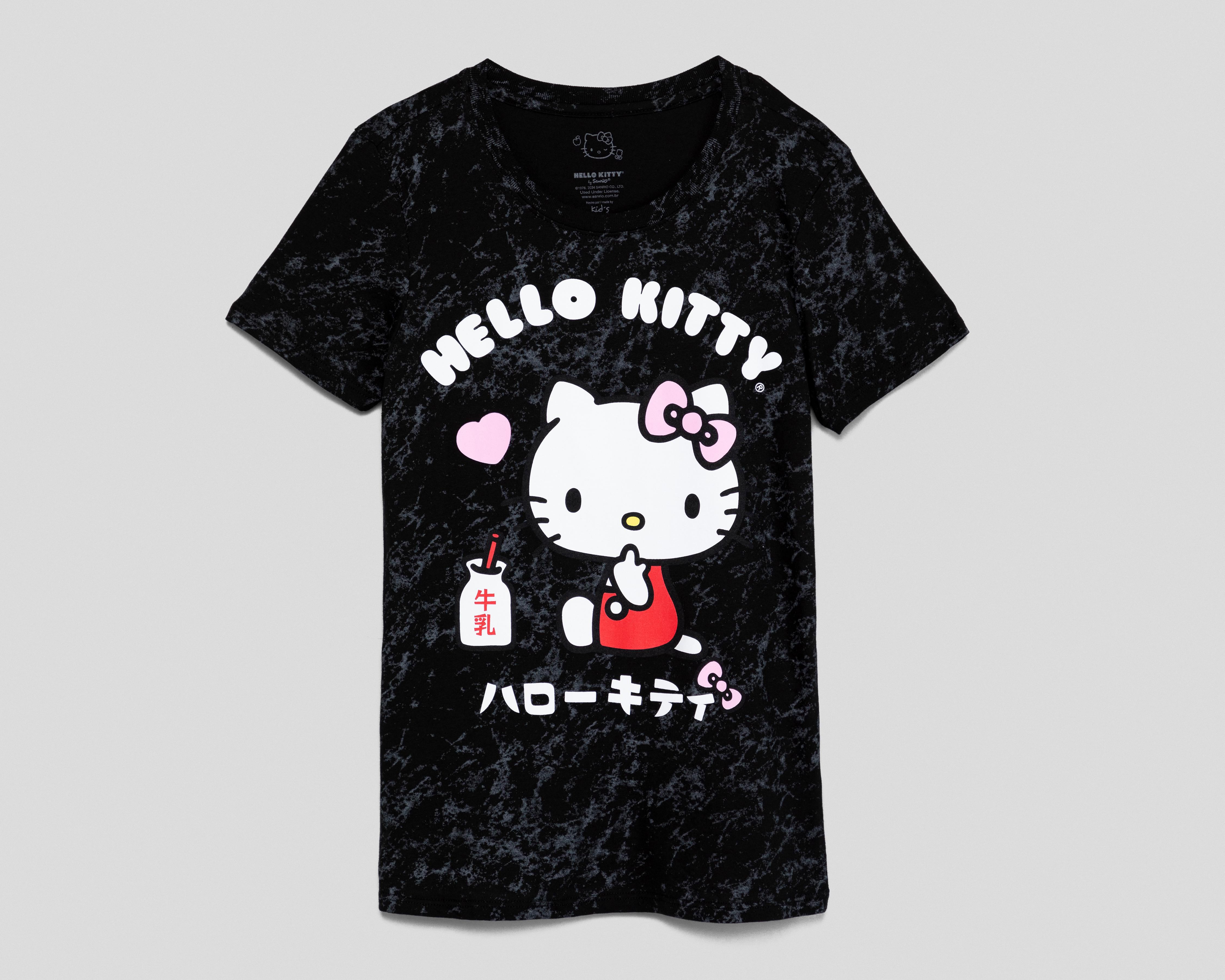 Playera Hello Kitty Negra para Mujer