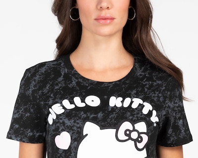 Foto 3 | Playera Hello Kitty Negra para Mujer