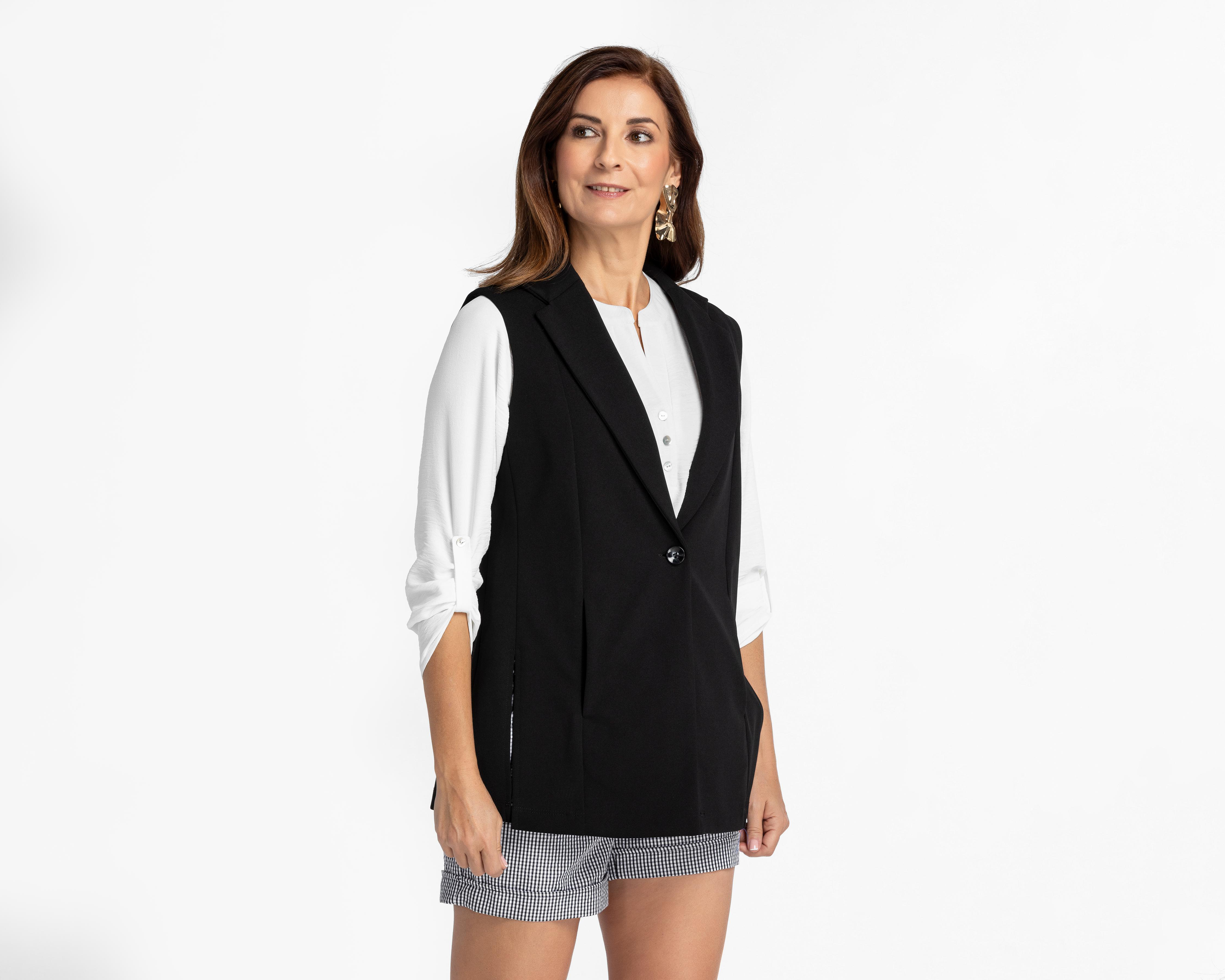 Foto 1 | Chaleco Sahara Negro con Bolsillos