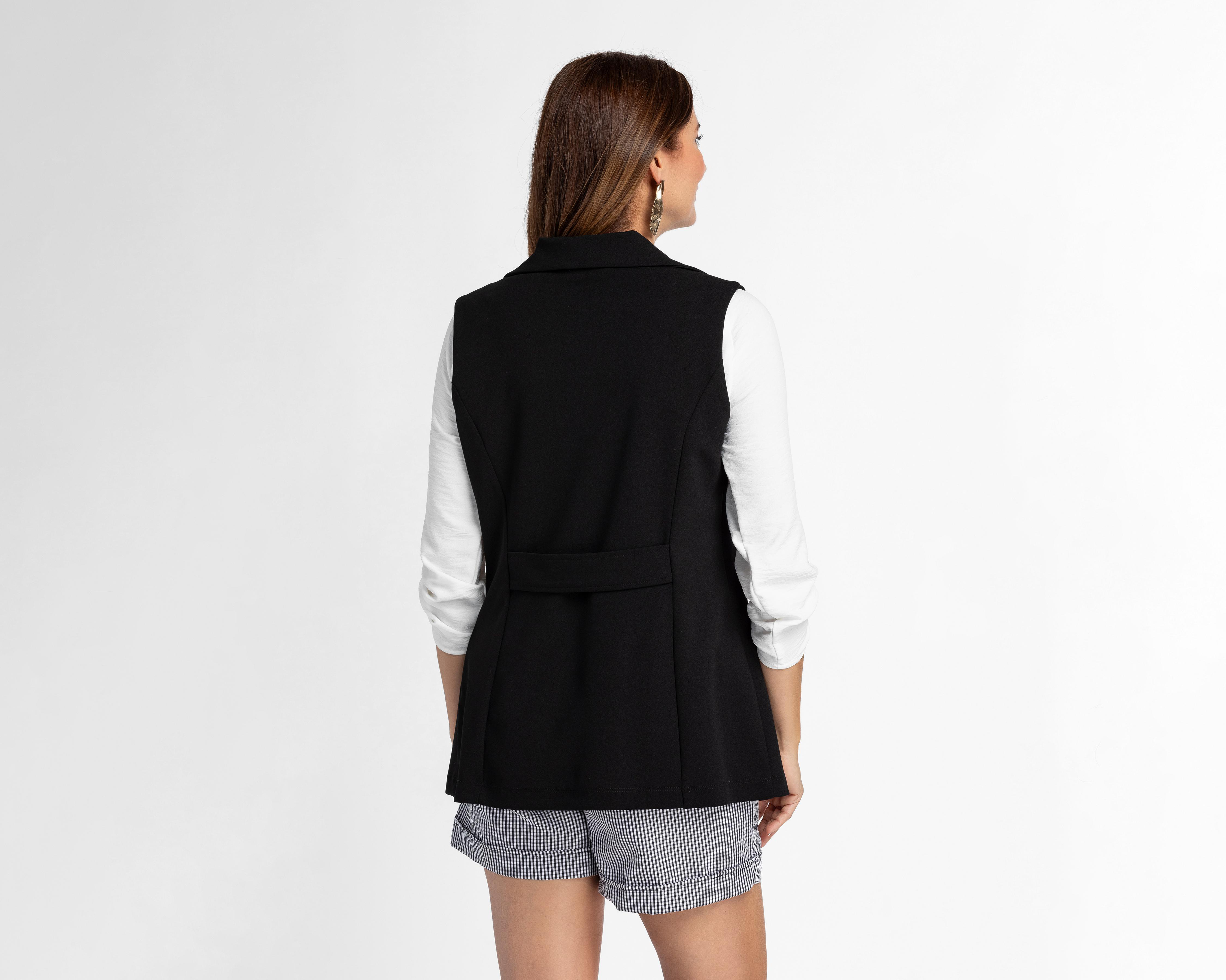 Foto 3 | Chaleco Sahara Negro con Bolsillos