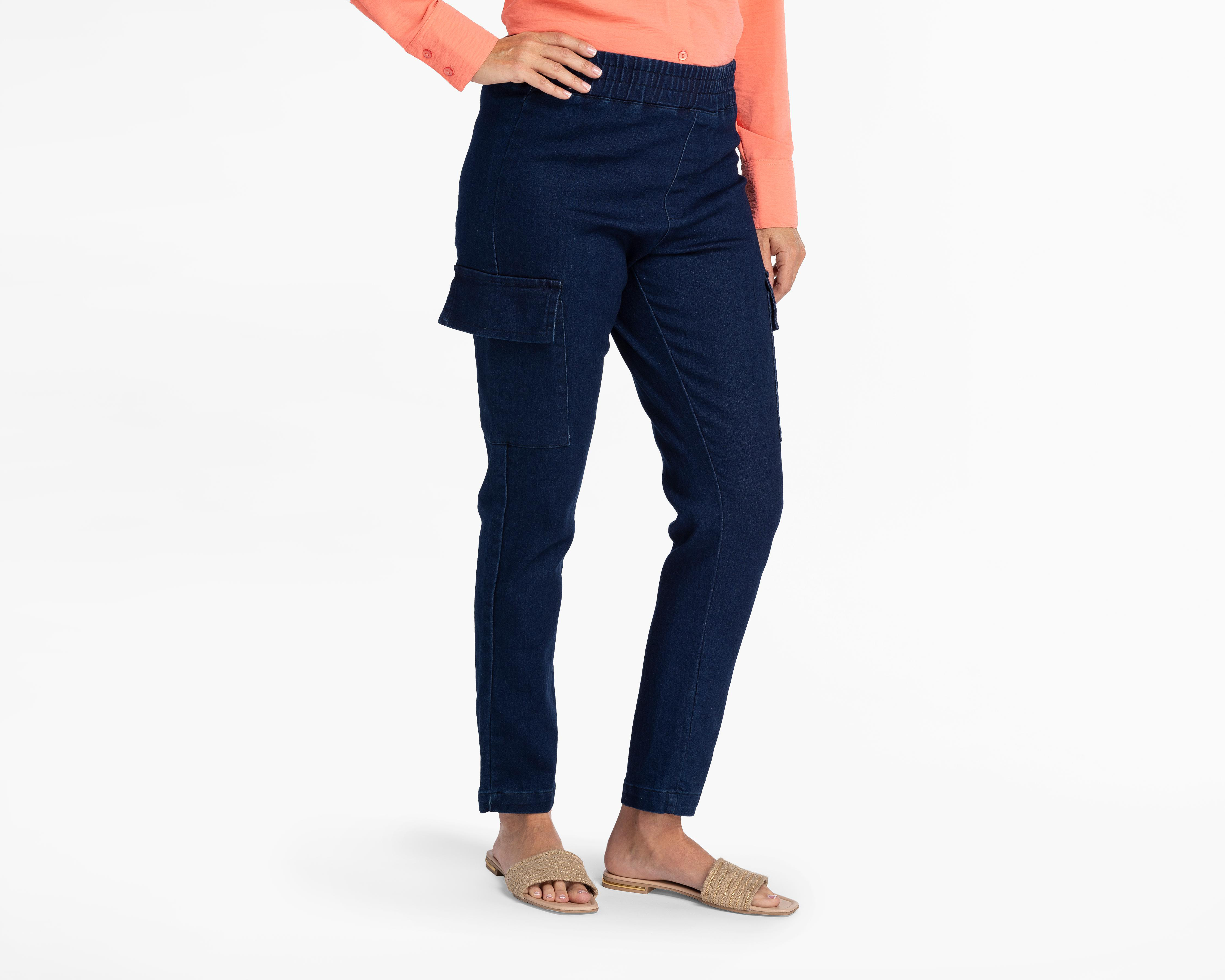 Foto 2 pulgar | Jogger Sahara Azul con Bolsas Cargo
