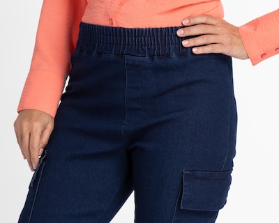 Foto 4 | Jogger Sahara Azul con Bolsas Cargo