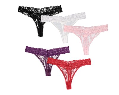 Foto 2 | Tanga con Encaje Lovest para Mujer 5 Piezas