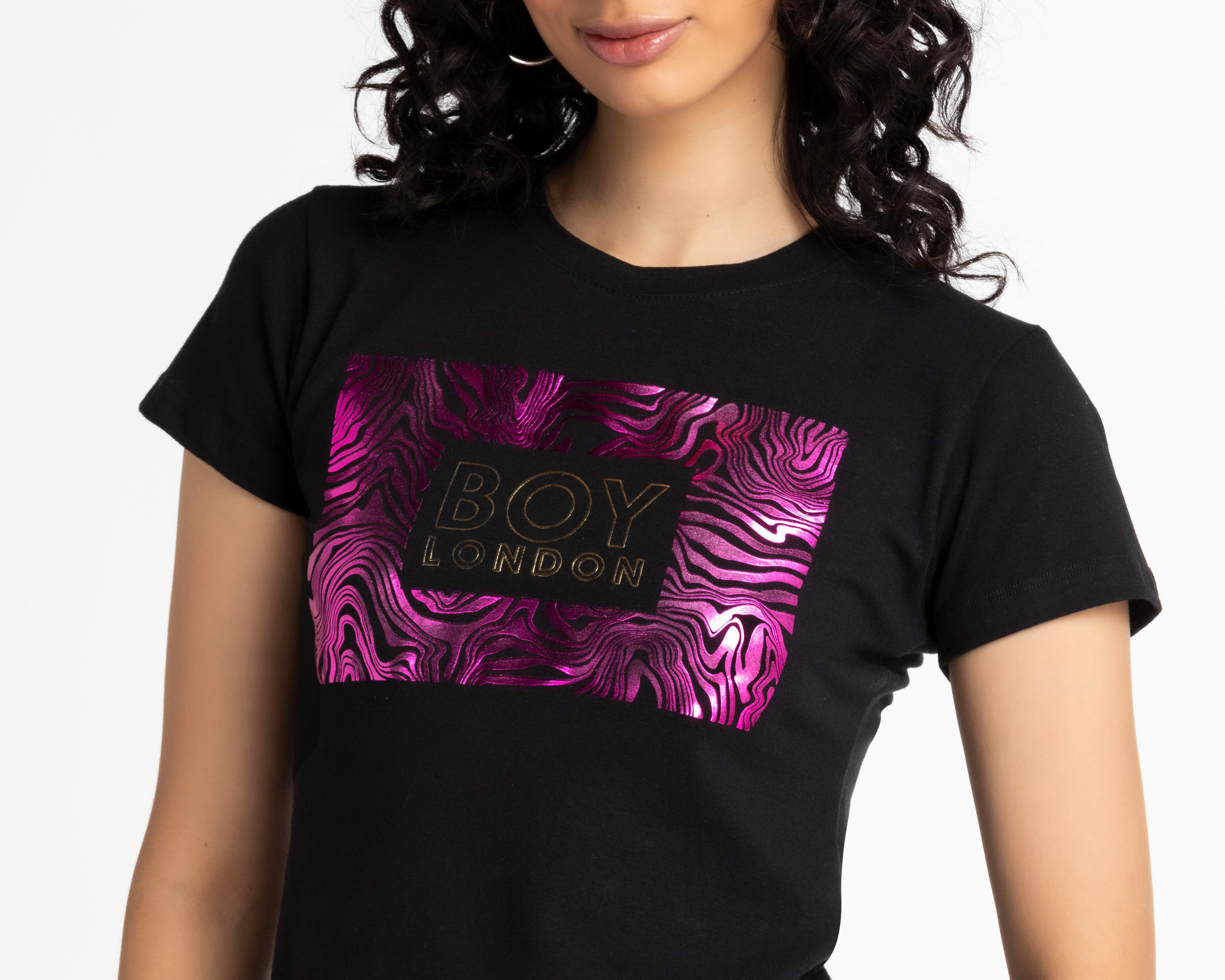 Foto 5 pulgar | Playera Boy London Manga Corta con Estampado