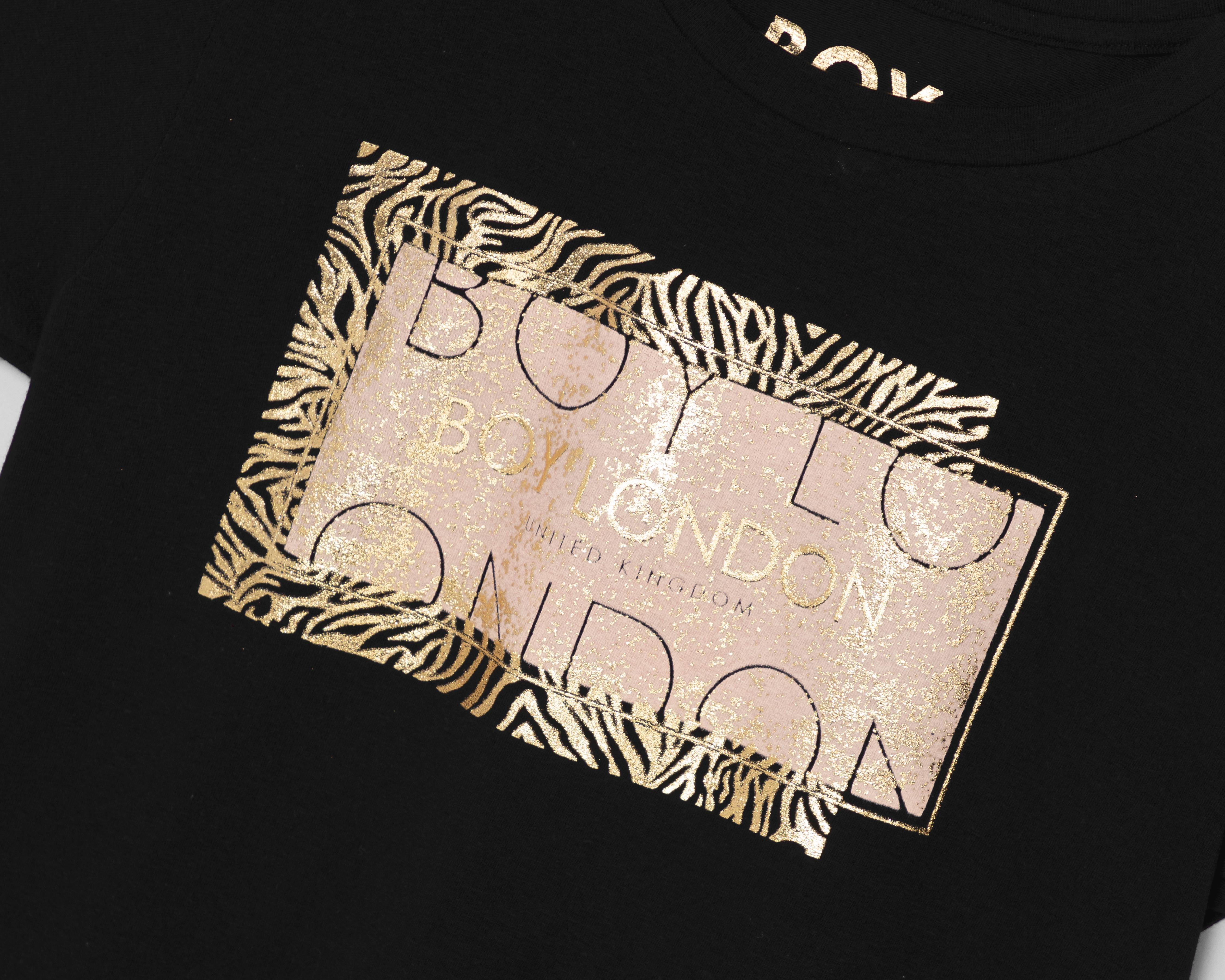 Foto 4 pulgar | Playera Boy London Manga Corta para Mujer