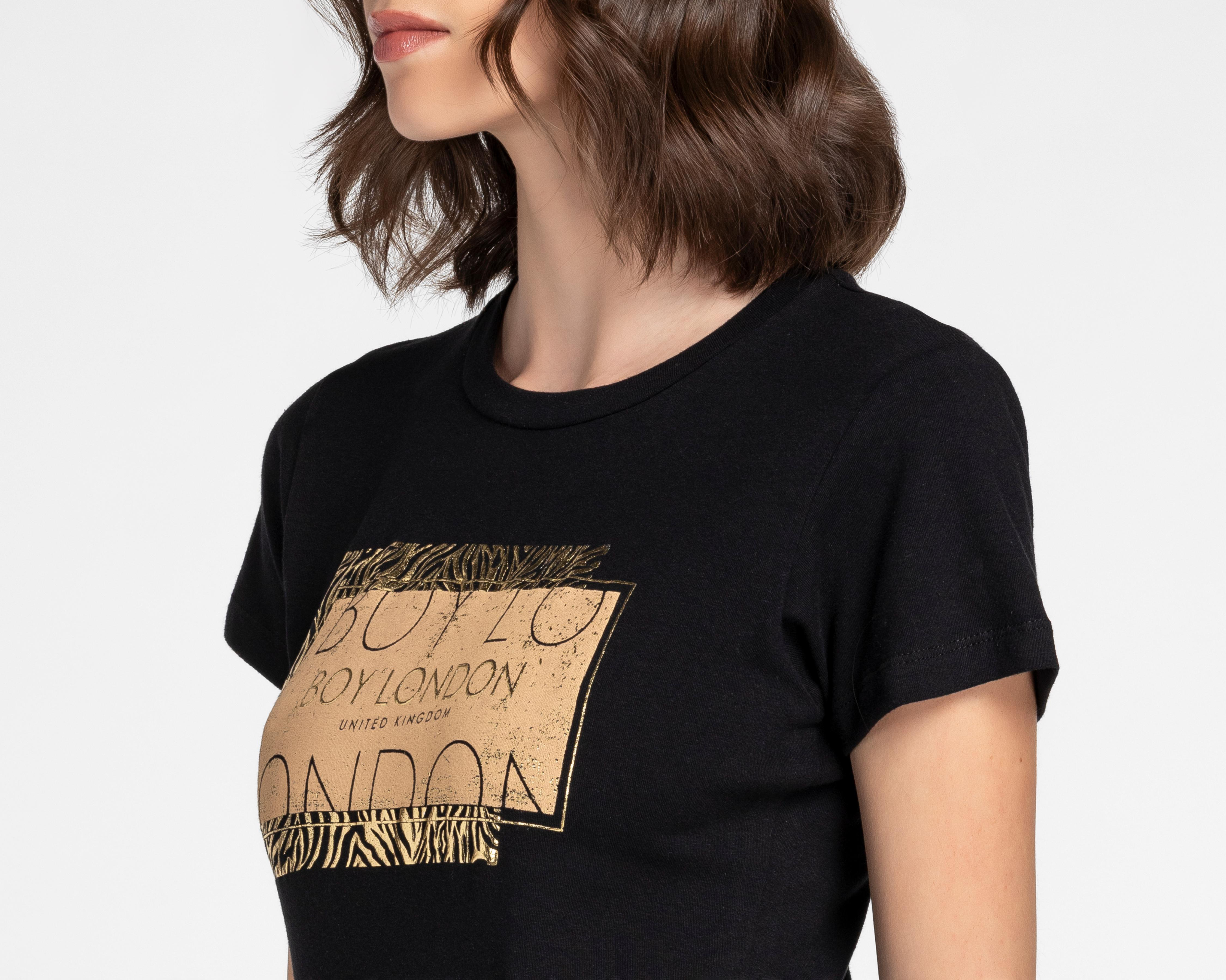 Foto 5 pulgar | Playera Boy London Manga Corta para Mujer