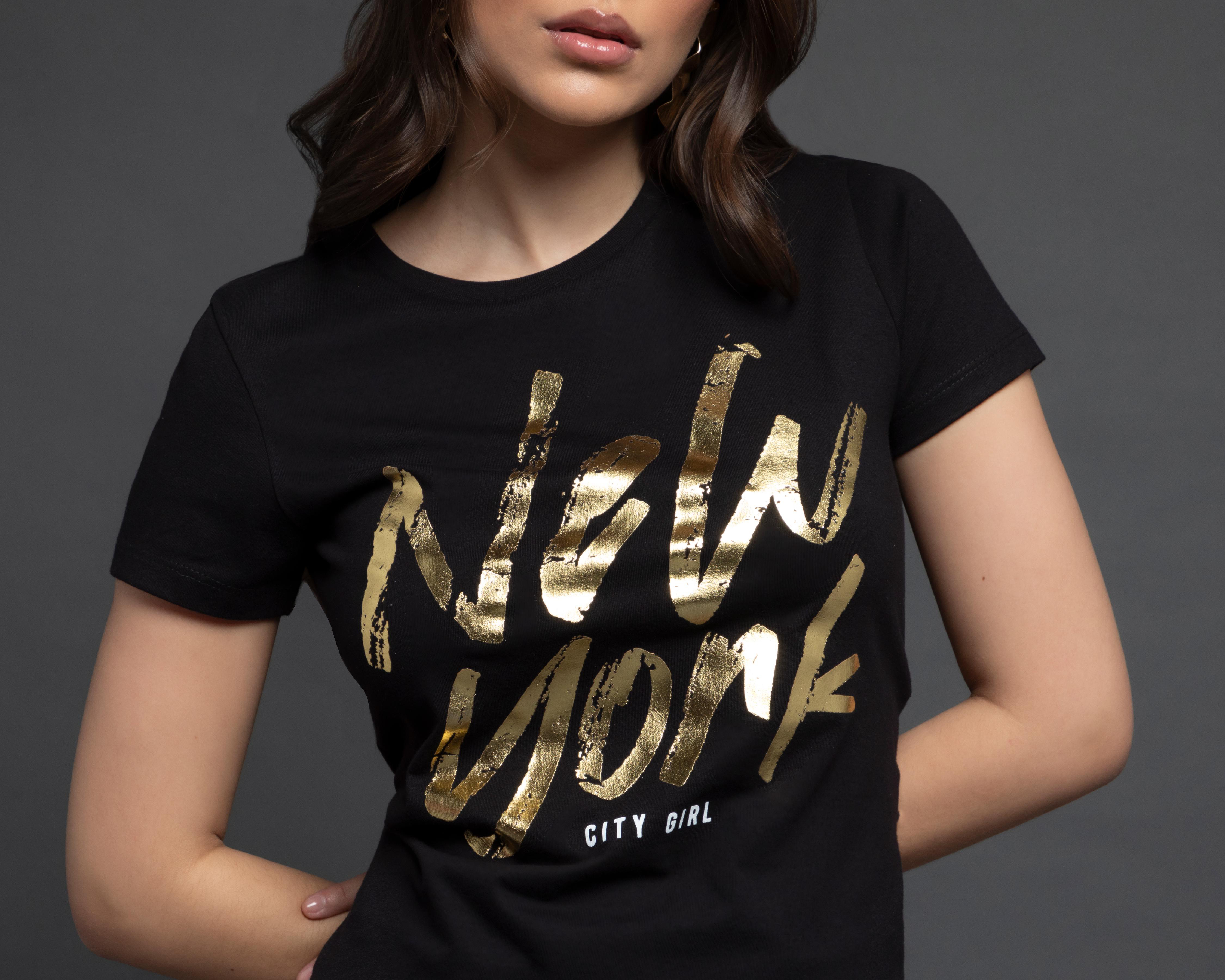 Foto 5 pulgar | Playera Jennifer Lopez Manga Corta con Estampado