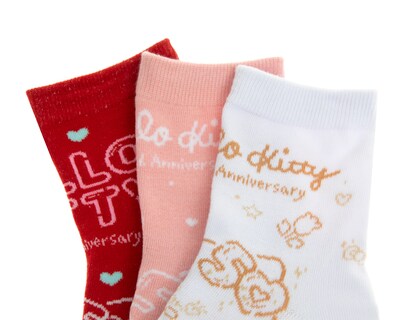 Foto 2 | Calcetas Tobilleras Hello Kitty para Mujer 3 Pares