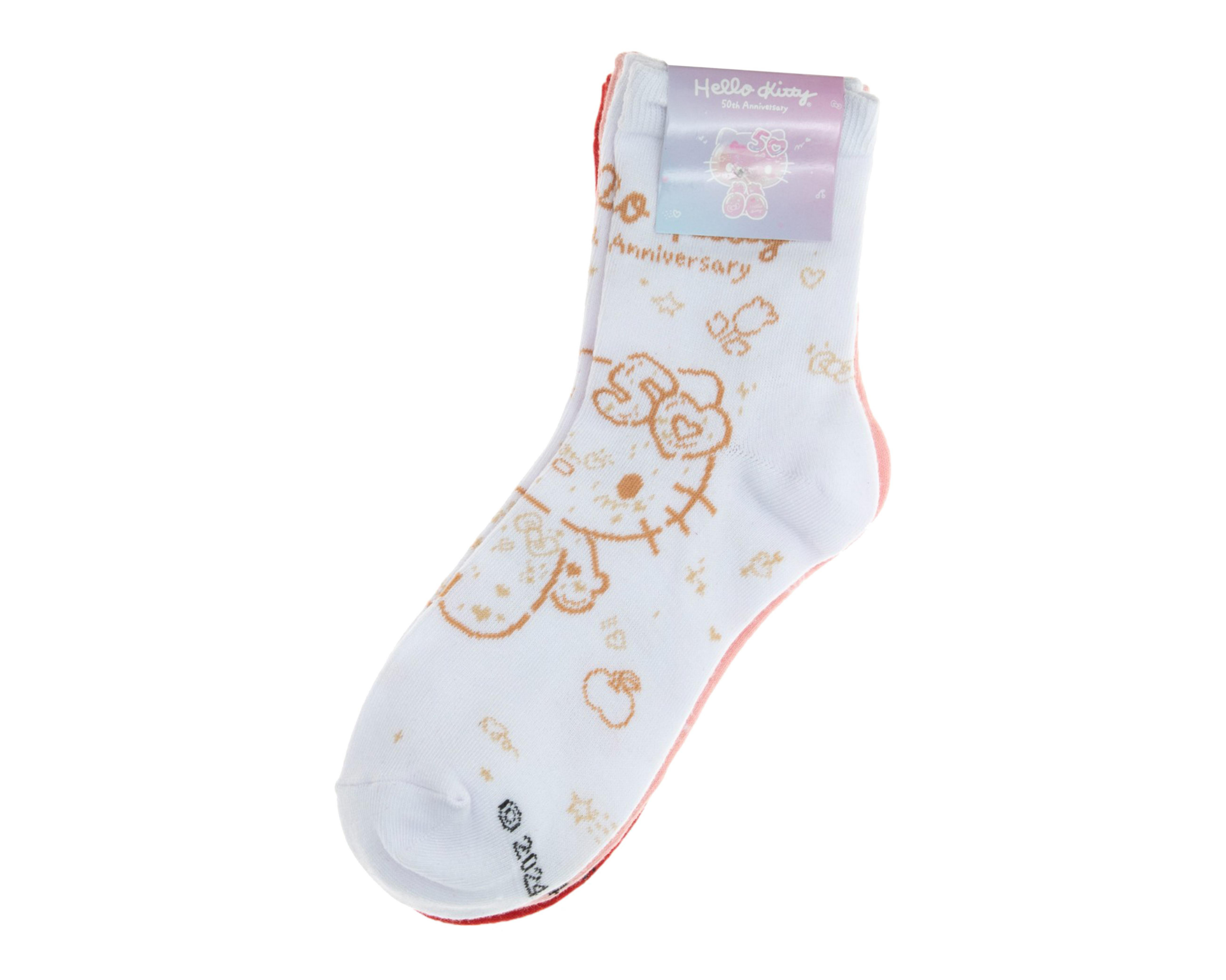 Foto 4 pulgar | Calcetas Tobilleras Hello Kitty para Mujer 3 Pares