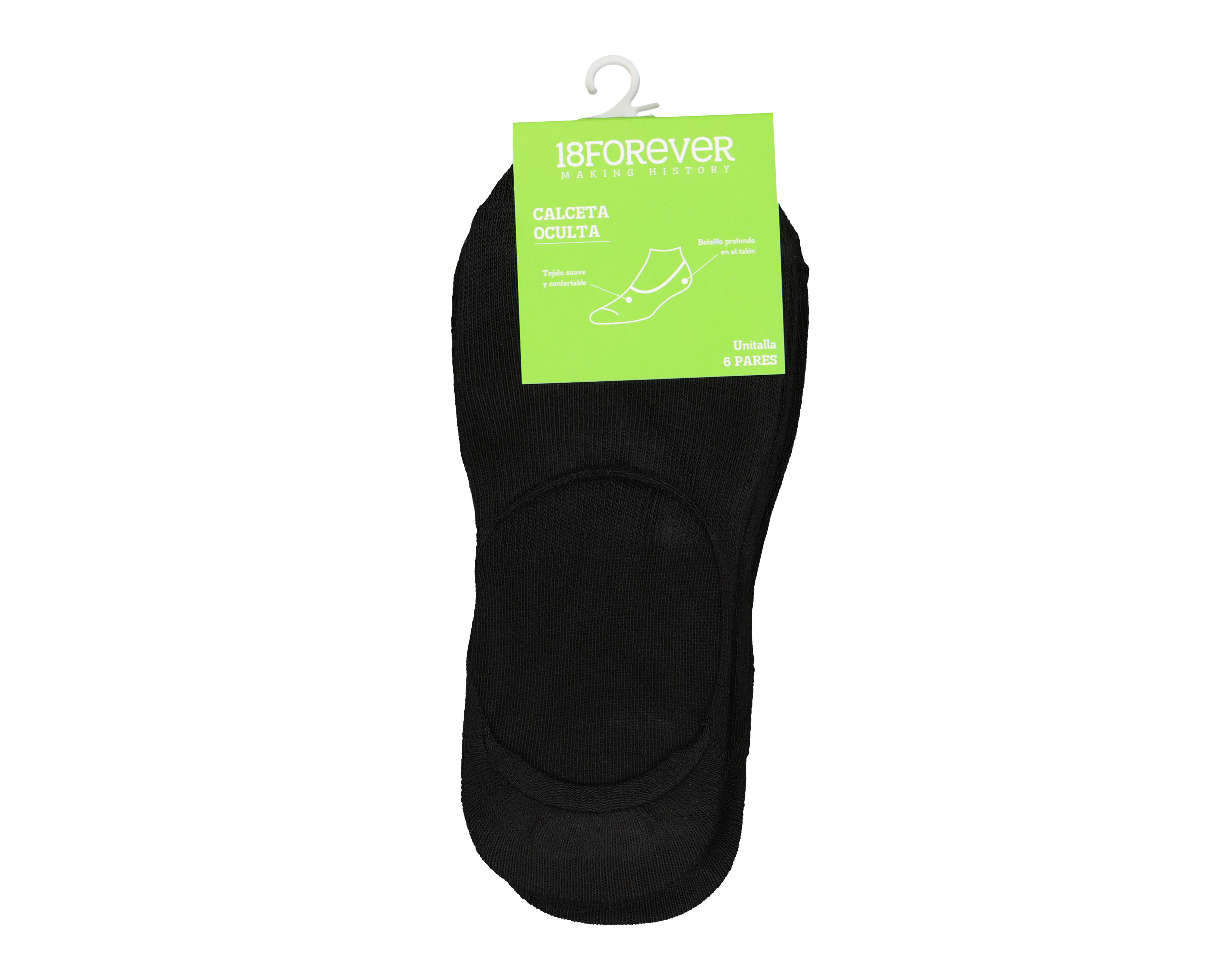 Foto 4 pulgar | Calcetas Invisibles 18 Forever para Mujer 6 pares