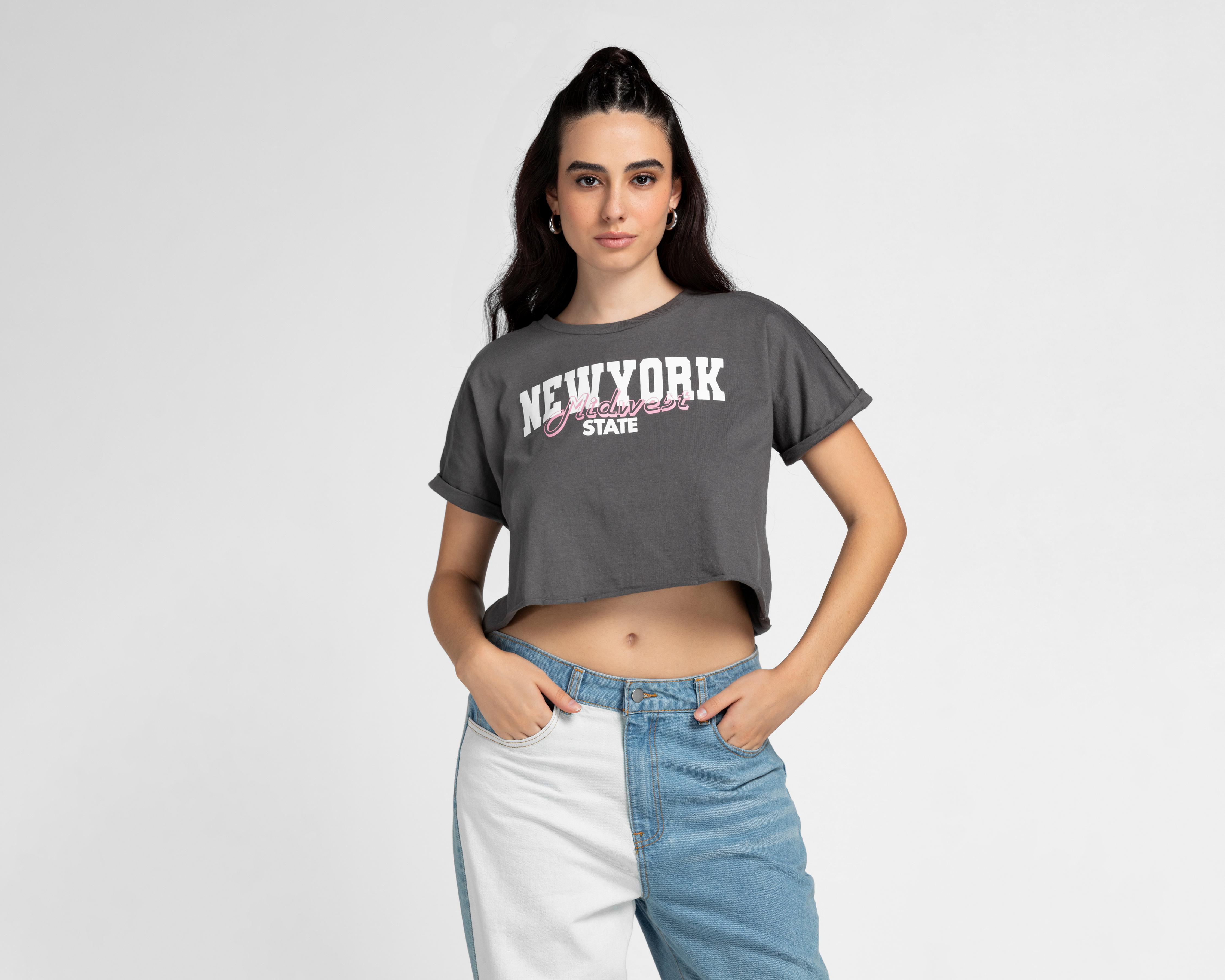 Crop Top Refill Estampado para Mujer