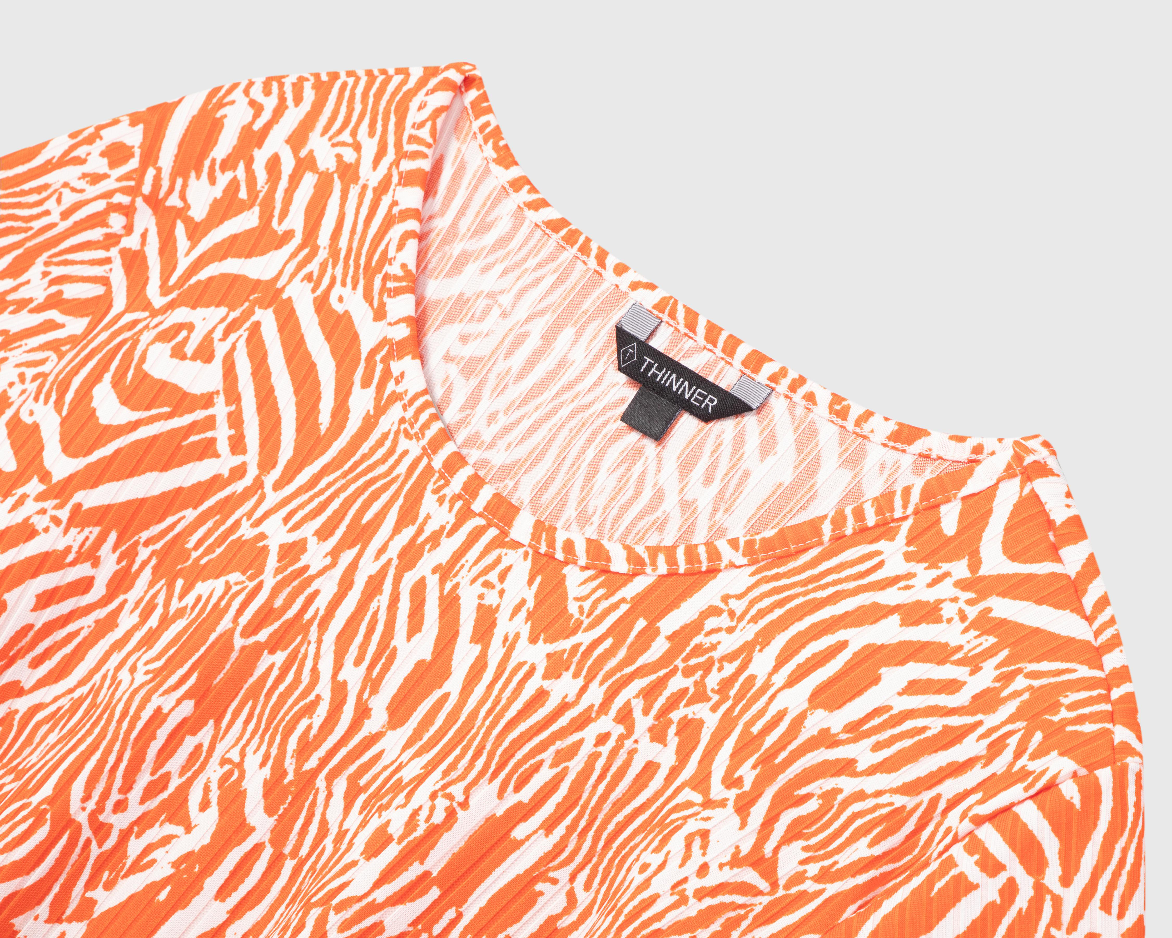 Foto 4 pulgar | Blusa Thinner Manga Corta Animal Print