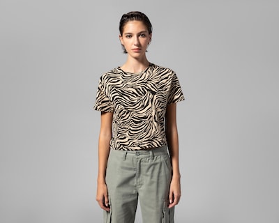 Foto 1 | Playera Thinner Manga Corta con Estampado para Mujer