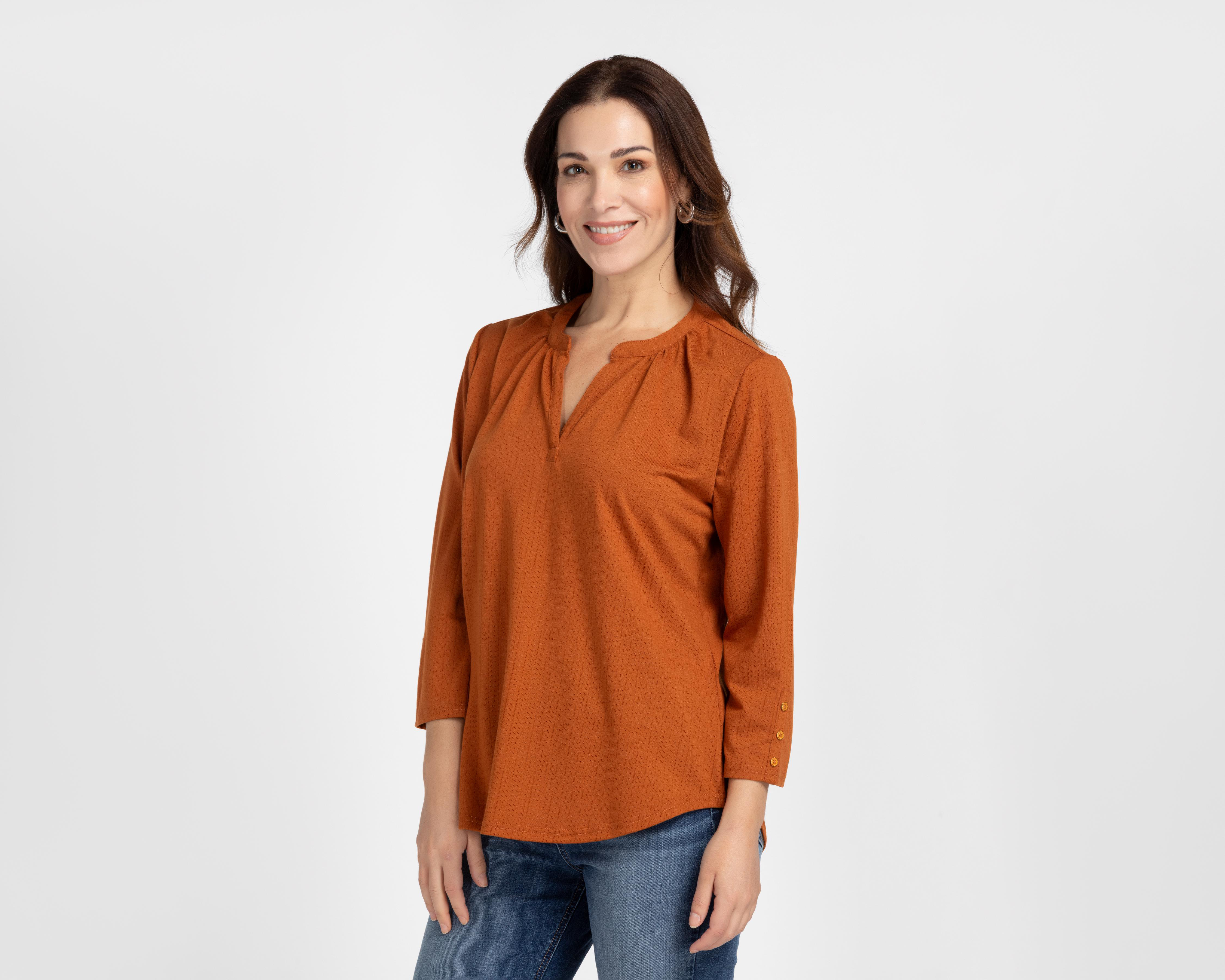 Foto 2 pulgar | Blusa Cuello V Lady Sun para Mujer