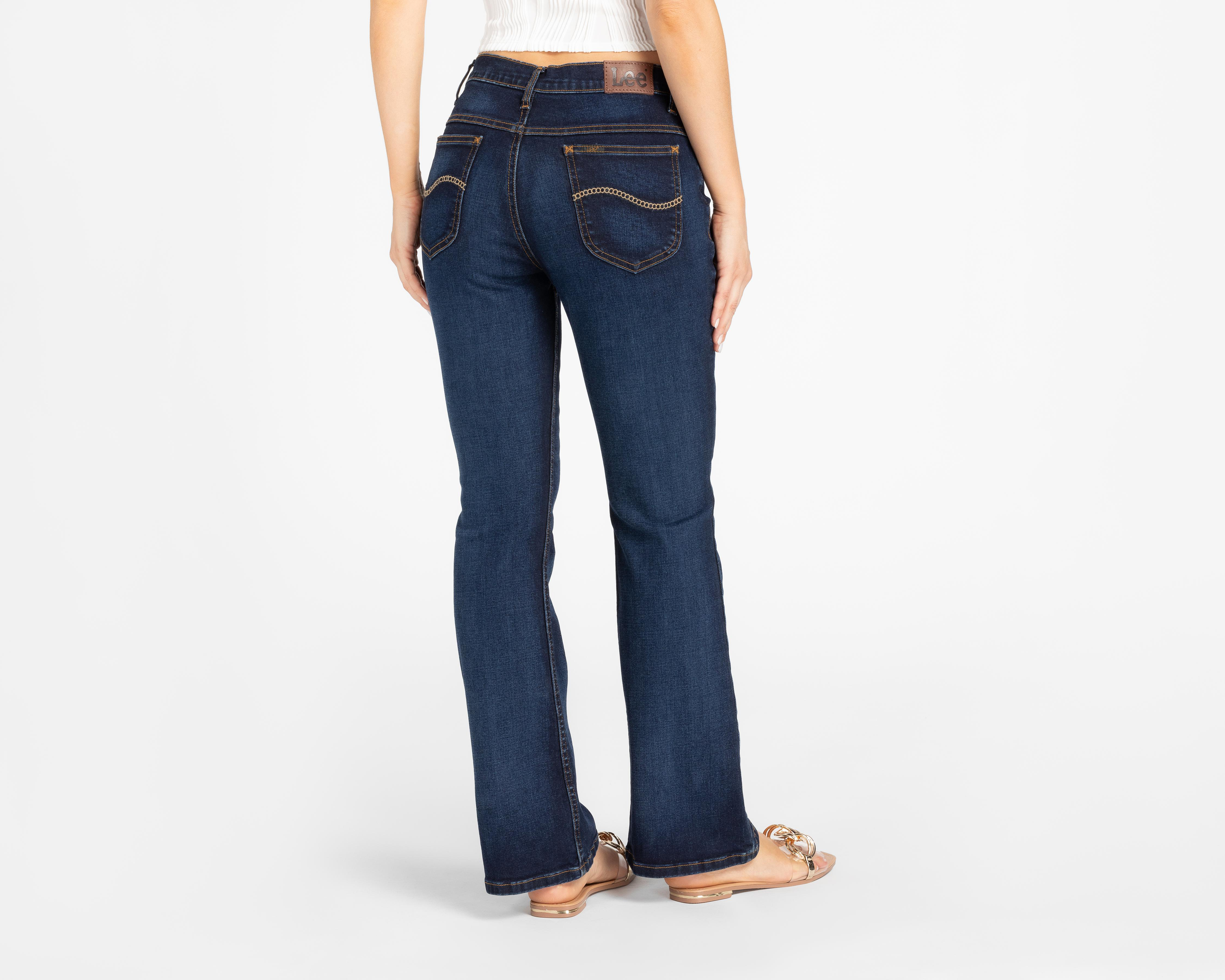 Foto 4 pulgar | Jeans Lee Bootcut Deslavado Ligero