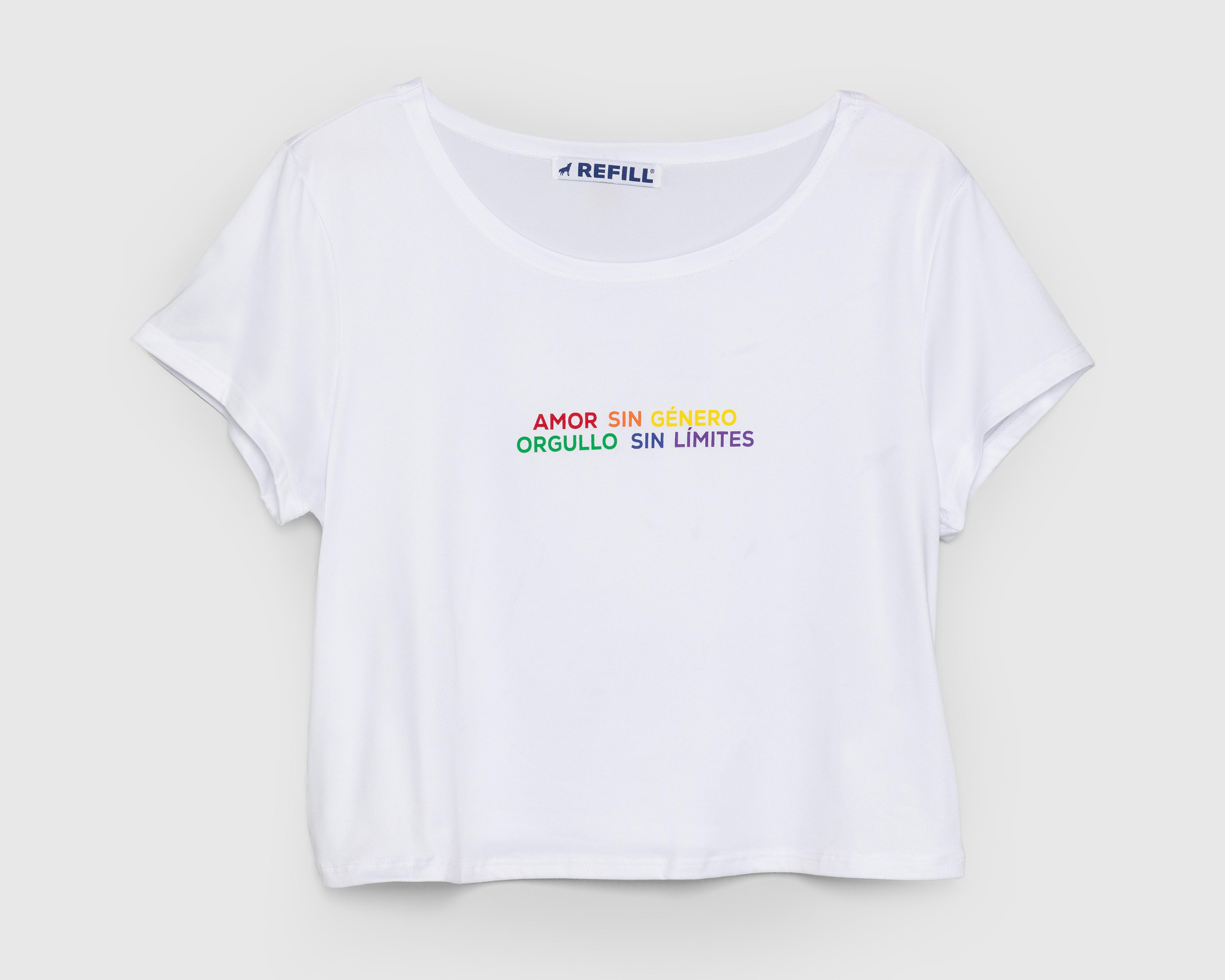 Foto 2 pulgar | Playera Refill Manga Corta con Estampado para Mujer