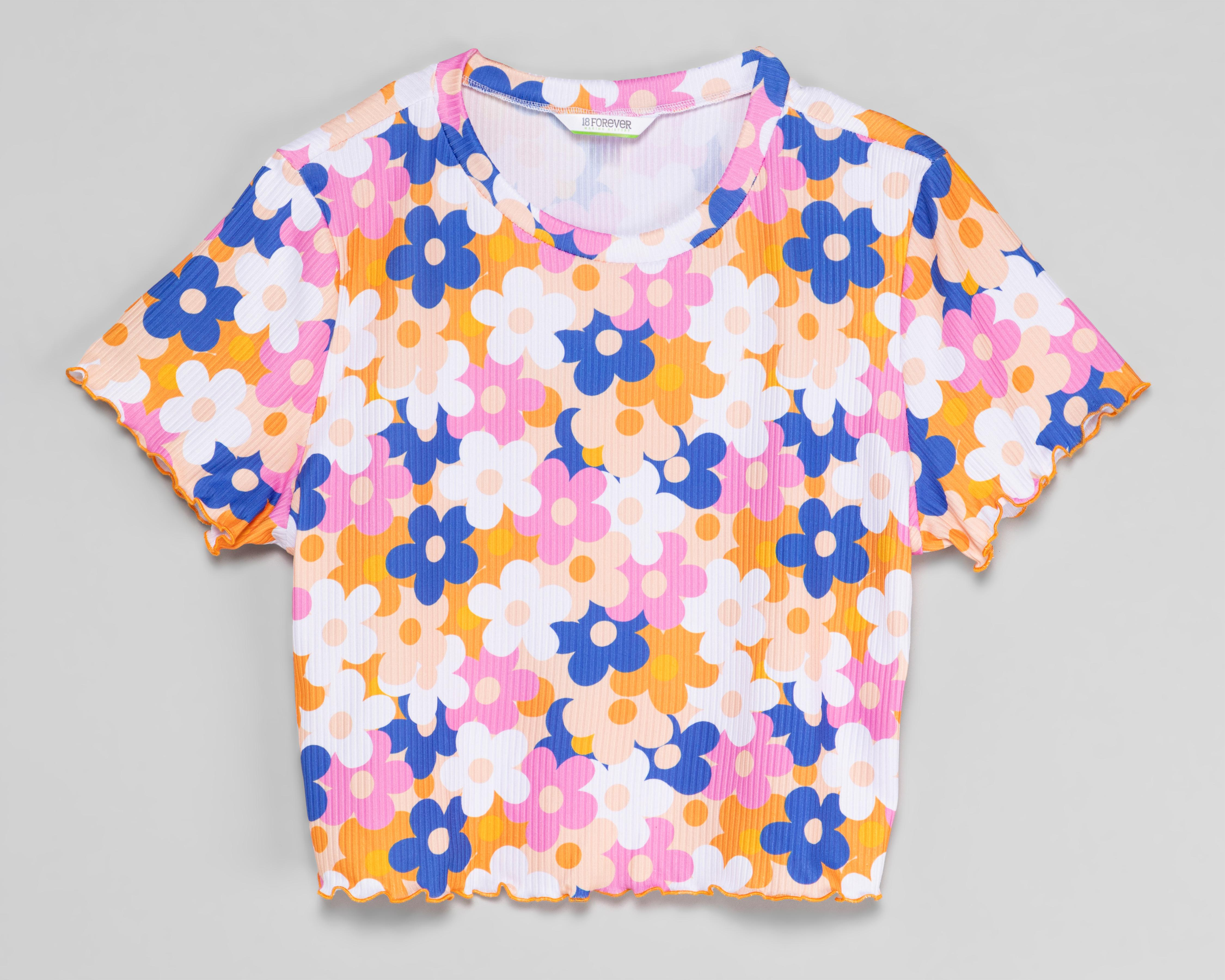 Blusa 18 Forever Manga Corta con Estampado Floral