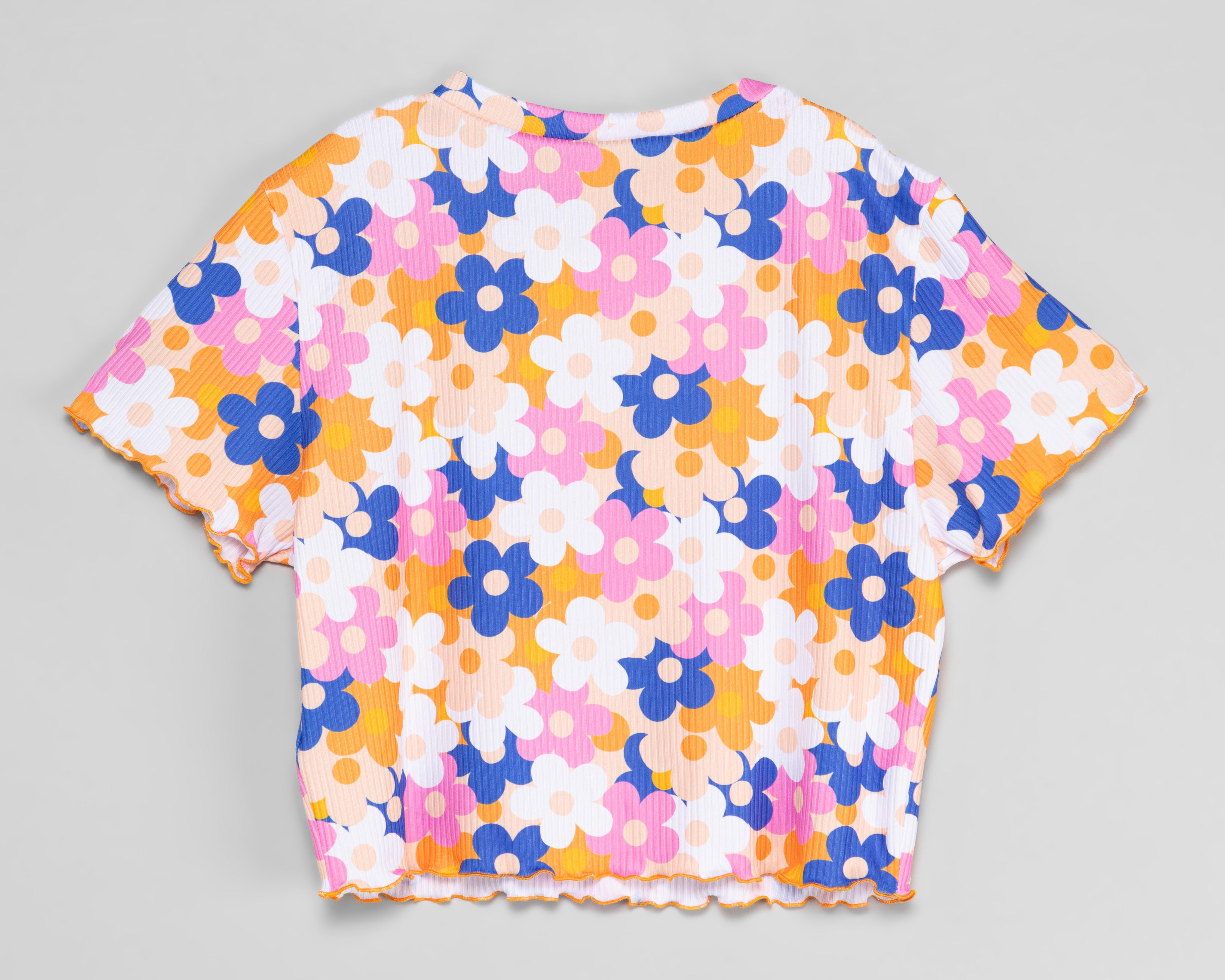 Foto 2 | Blusa 18 Forever Manga Corta con Estampado Floral