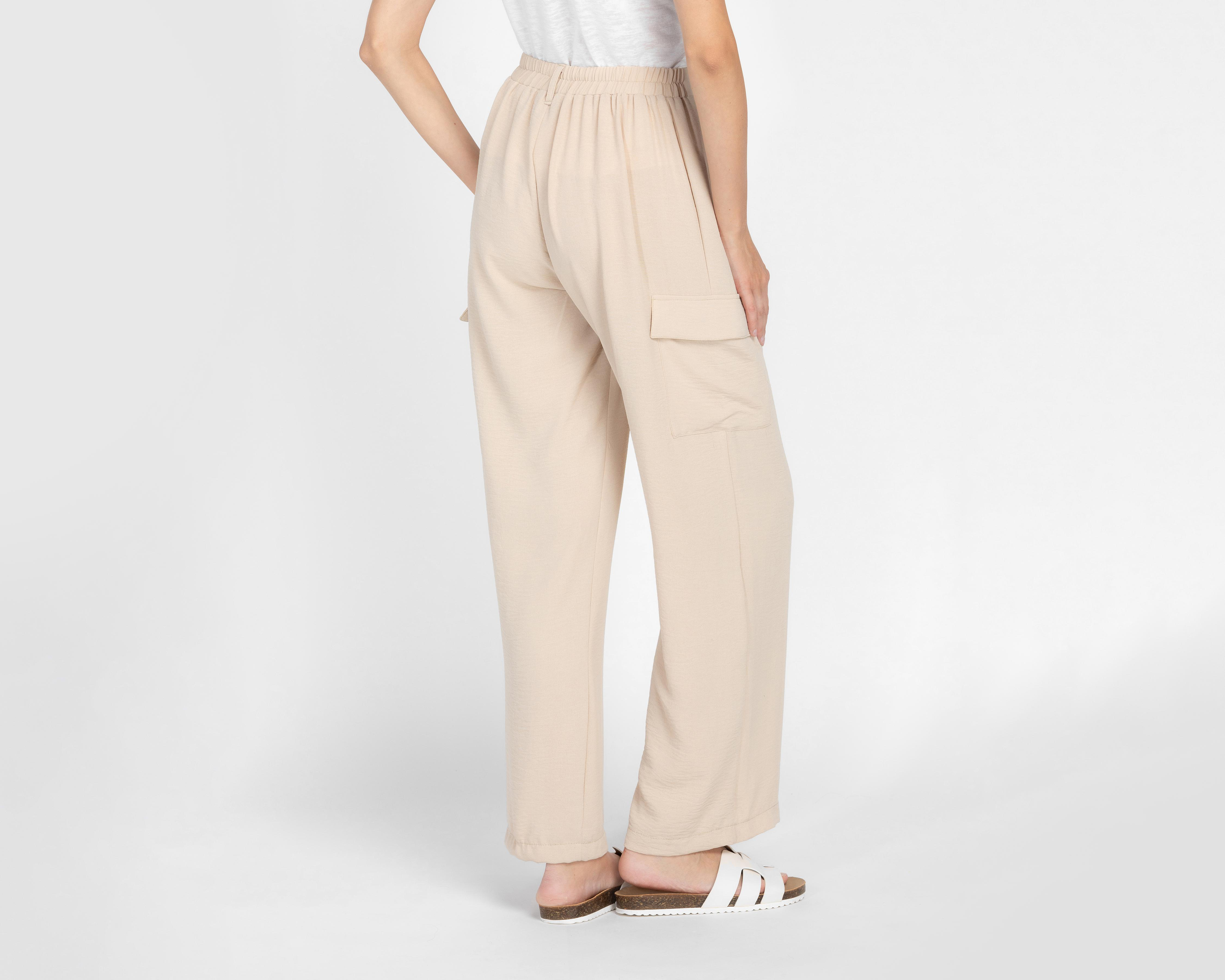 Foto 4 pulgar | Pantalón Cargo Sahara Beige para Mujer