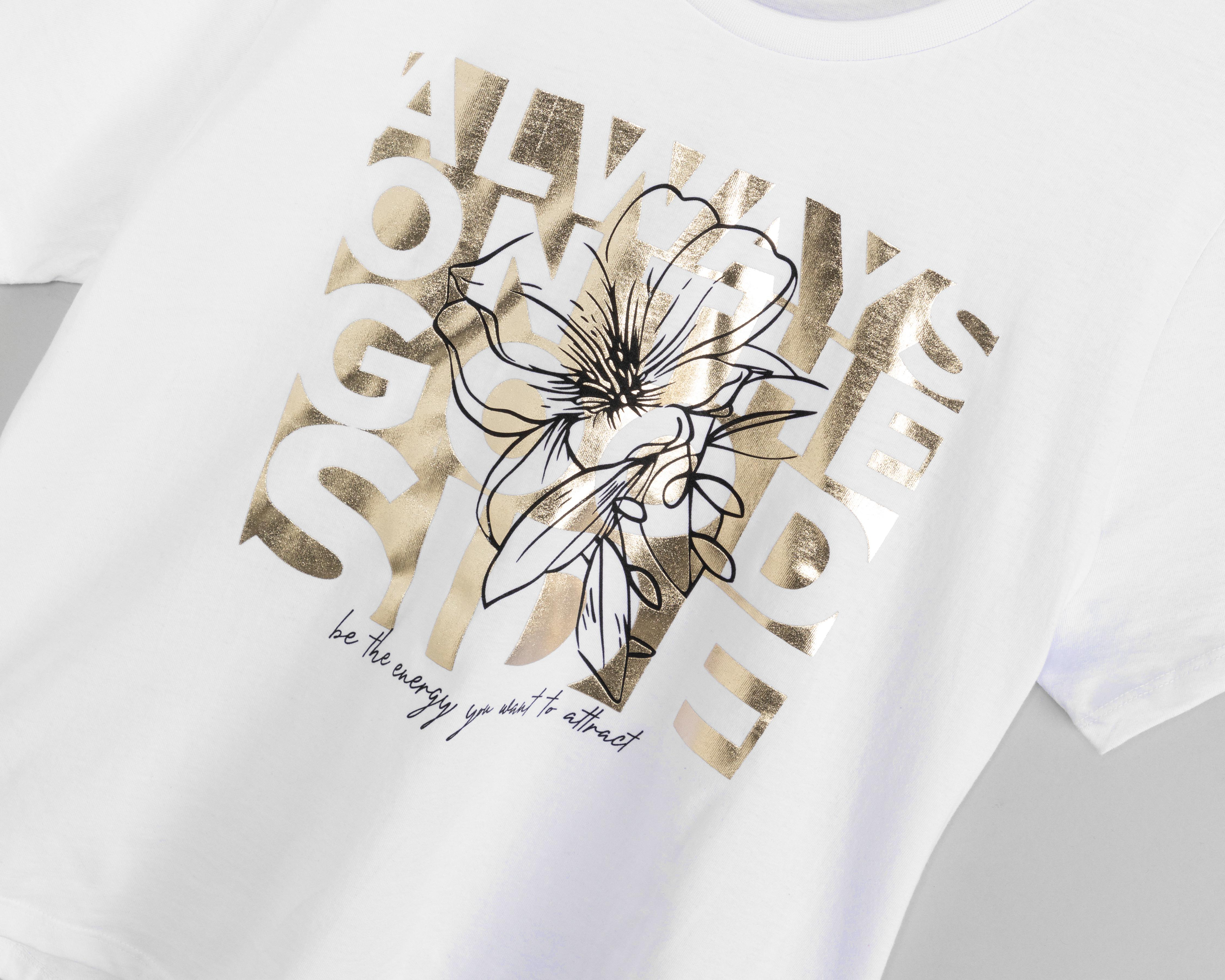 Foto 4 pulgar | Playera Sahara Blanca para Mujer