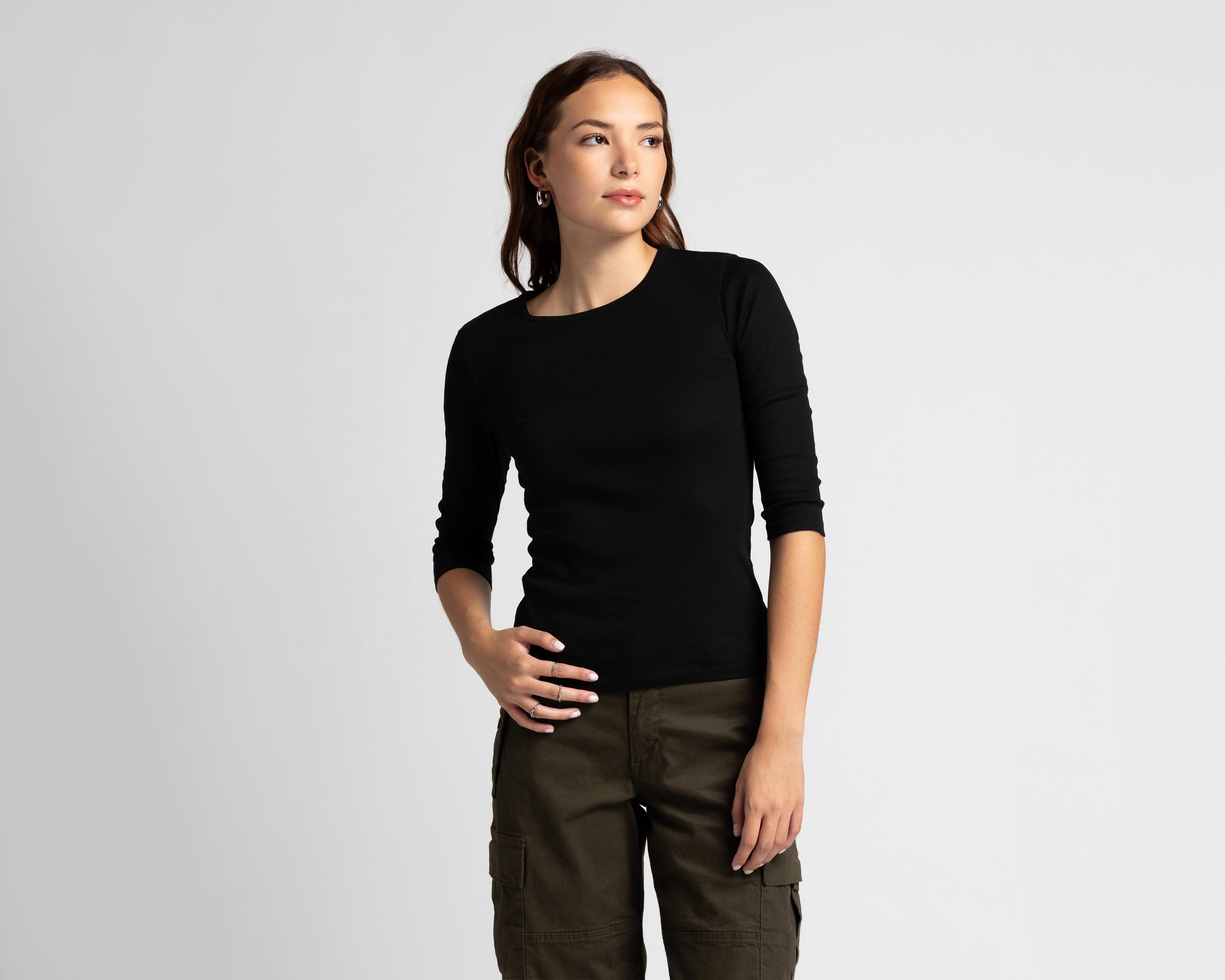Playera Manga 3/4 Refill para Mujer $199